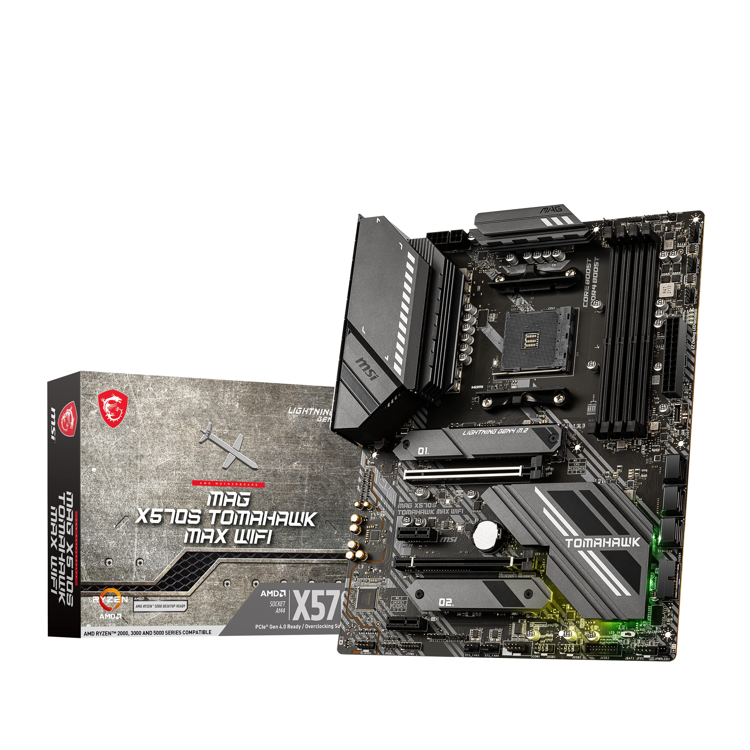Msi Magtomahawk Max Wifi Amd X570S Socket Am4 Atx Ddr4 Sdram Motherboard