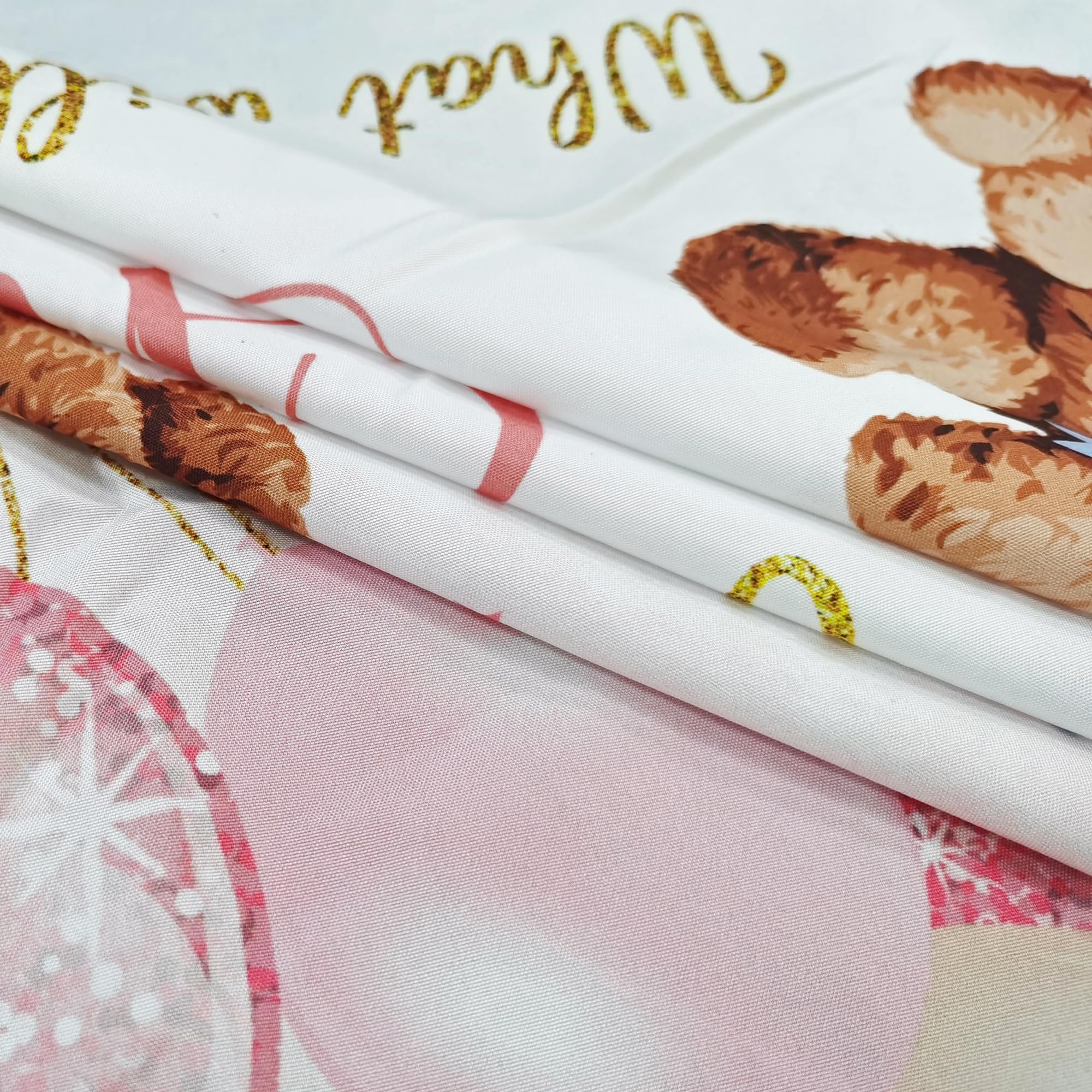 Lightinhome Bear Gender Reveal Backdrop 7Wx5H Feet He Or She Pink Or Blue Boho Floral Balloons We Can Bearly Wait Baby Shower Mo