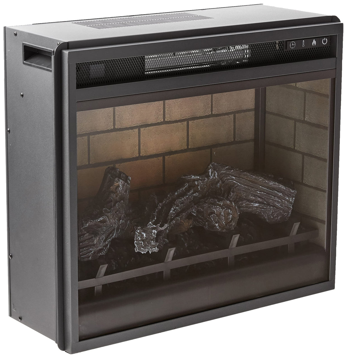 Signature Design By Ashley 24'' Electric Infrared Fireplace Insert With Remote Control, Black