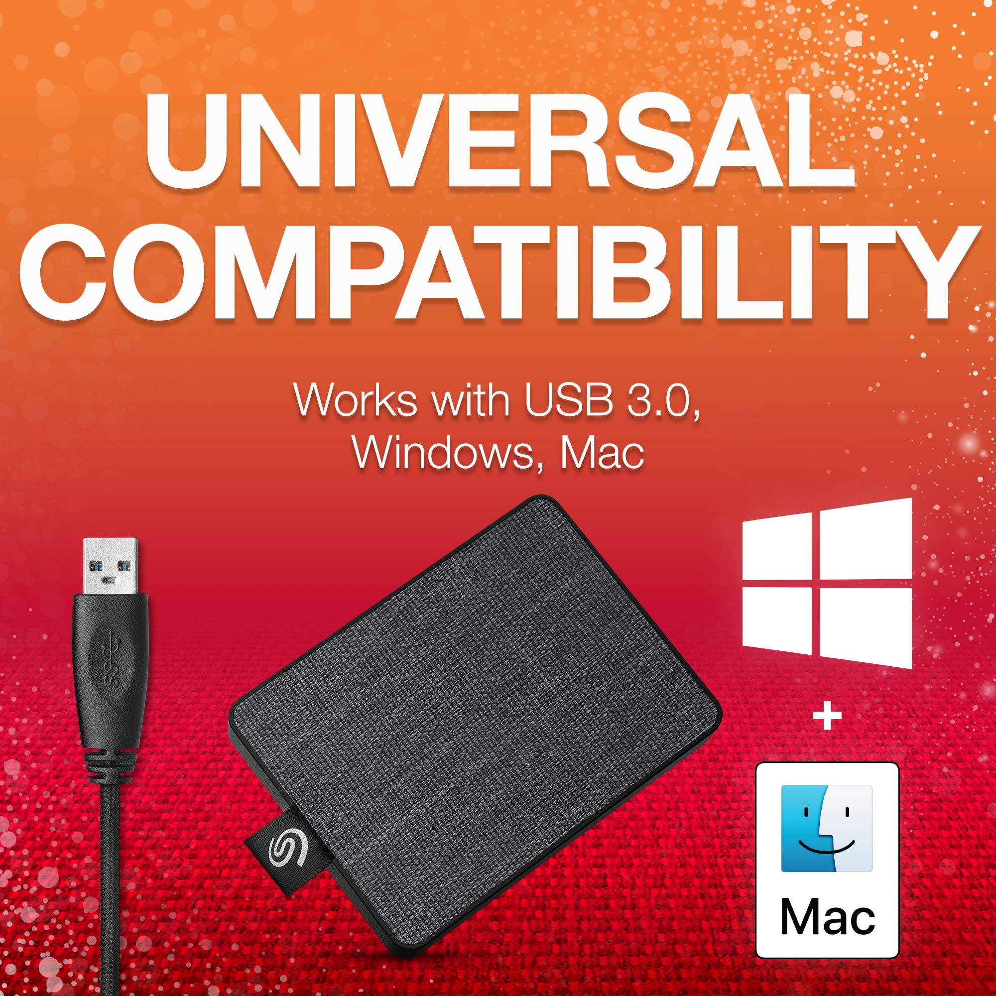 Seagate One Touch Ssd 500Gb External Solid State Drive Portable   Black, Usb 3.0 For Pc Laptop And Mac, 1Yr Mylio Create, 2 Mont