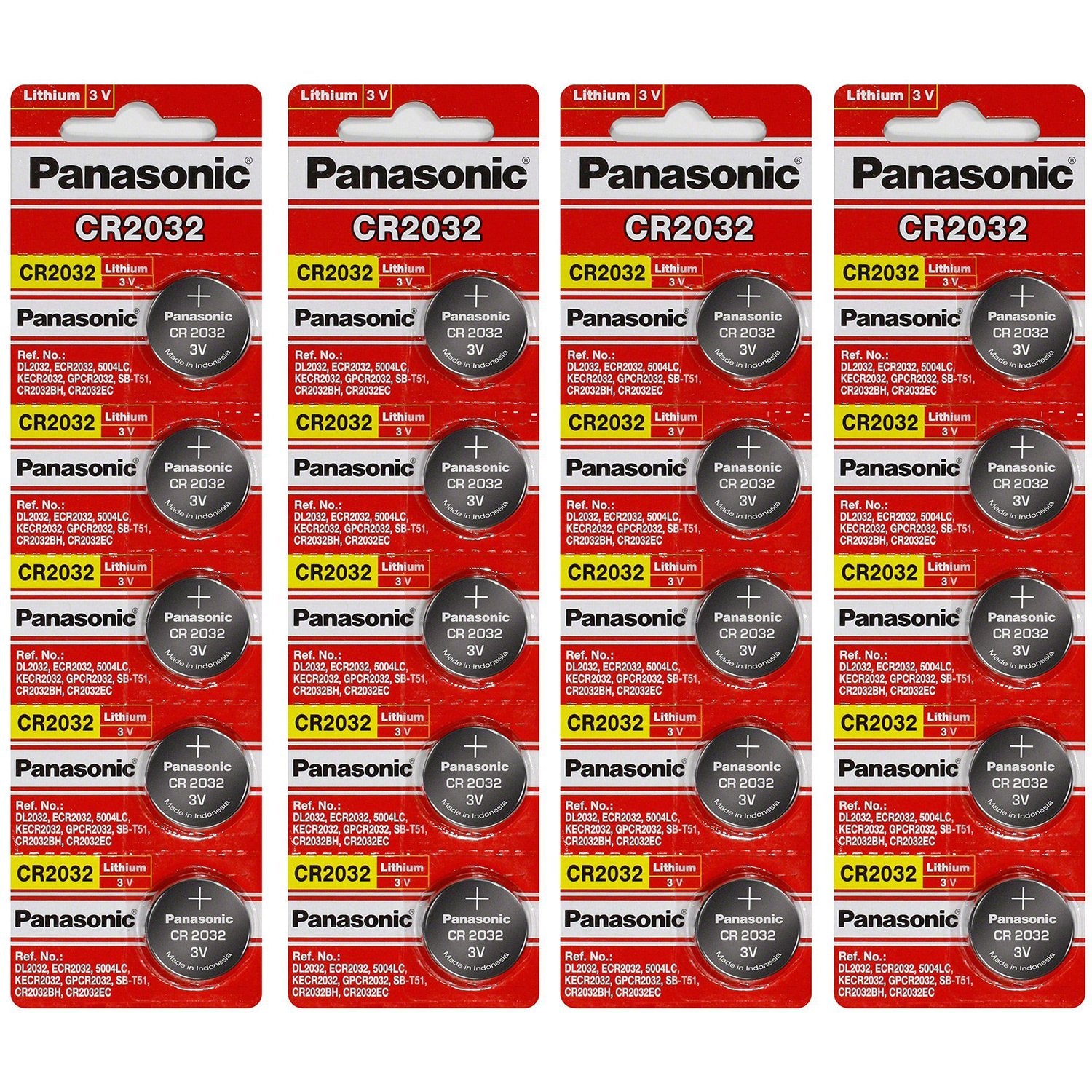 Panasonic Cr2032 3 Volt Lithium Coin Battery (20 Batteries)