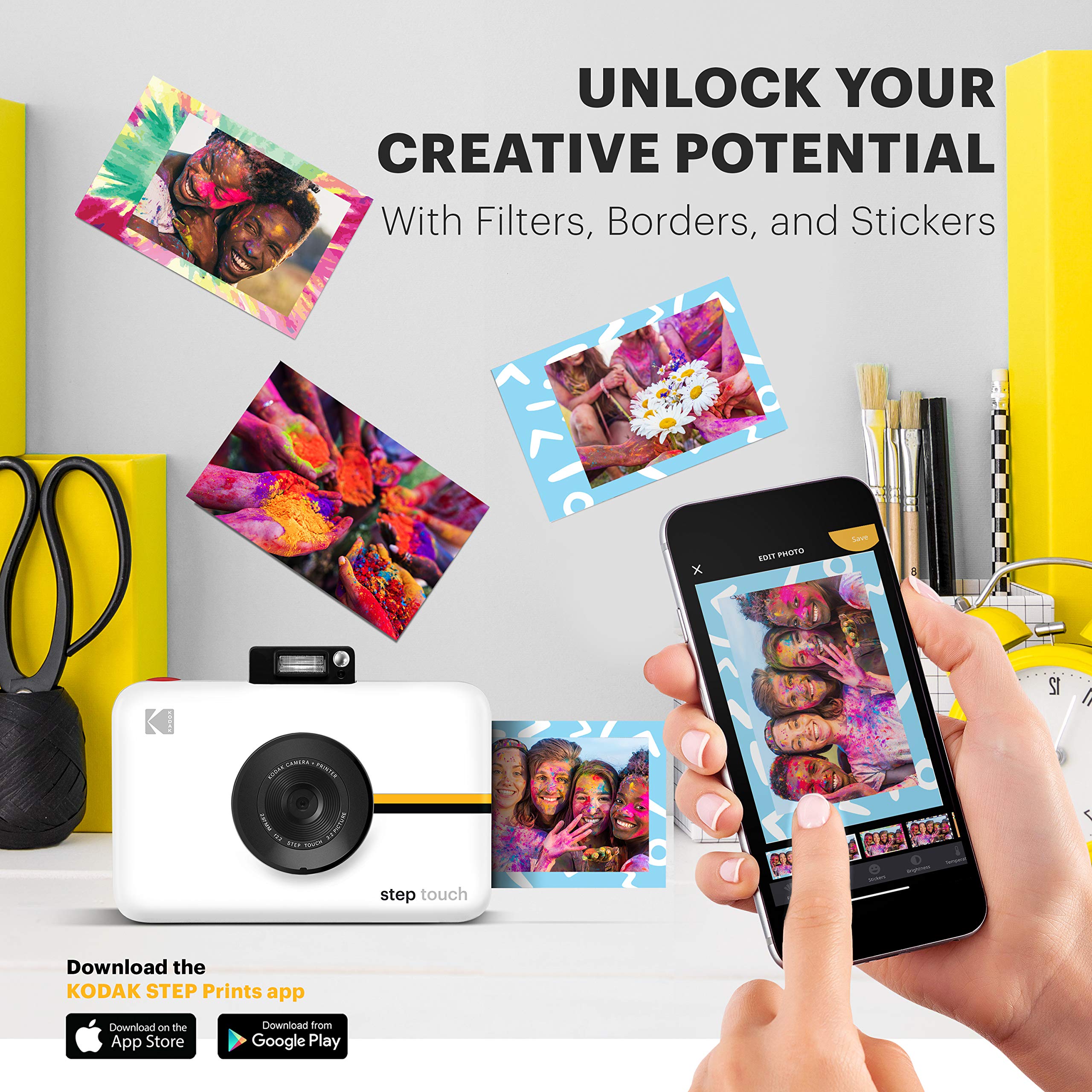 Kodak Step Touch | 13Mp Digital Camera & Instant Printer With 3.5 Lcd Touchscreen Display, 1080P Hd Video - Editing Suite, Bluet