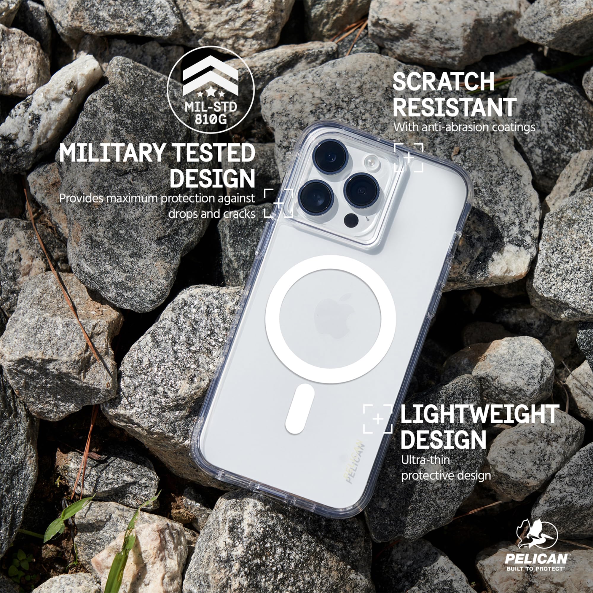 Pelican Ranger Series   Iphone 15 Pro Max Case 6.7'' [Compatible With Magsafe] [Anti Yellow] Magnetic Phone Case With Anti Scrat