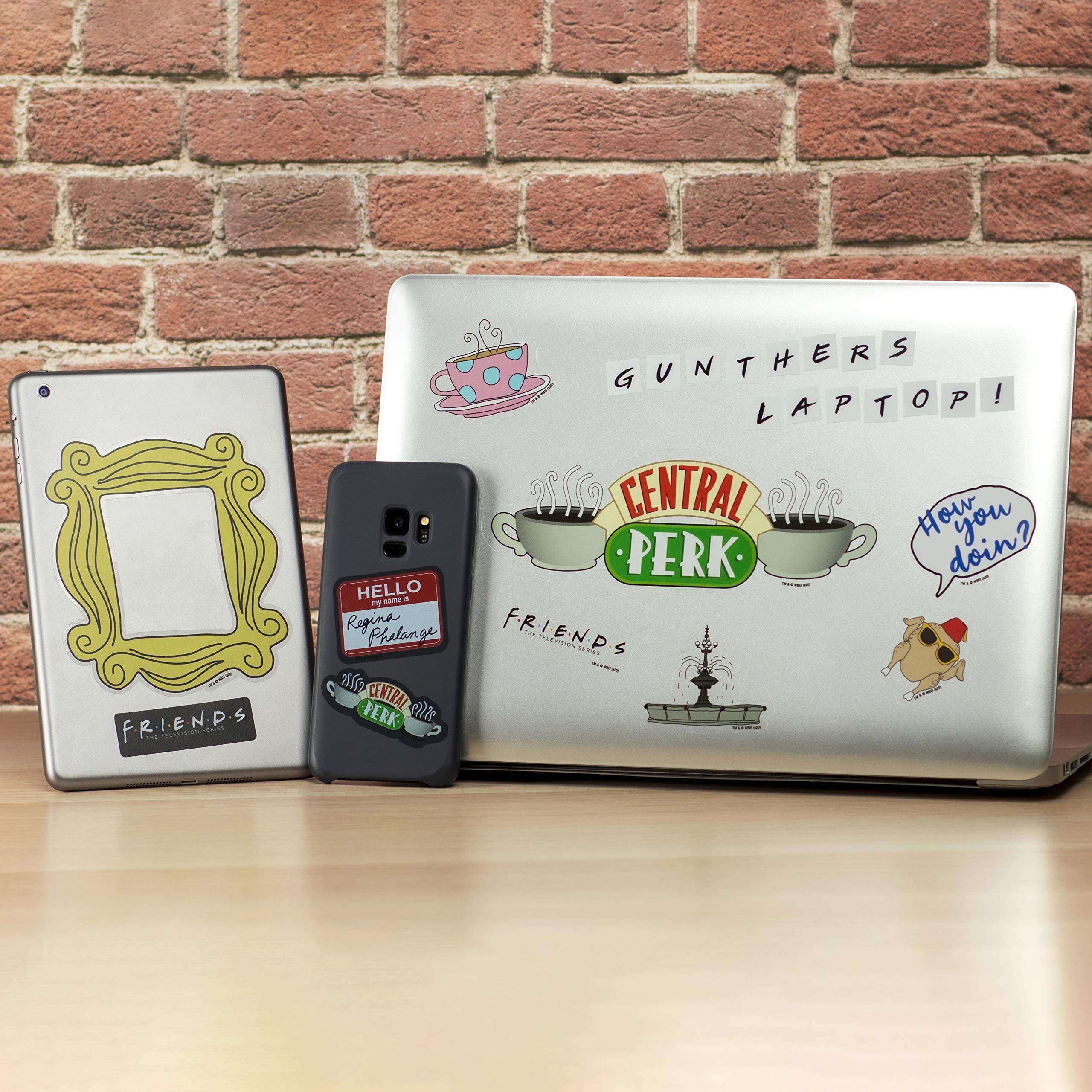 Friends Gadget Decals - 4 Sheets Of Removable Waterproof Laptop Stickers