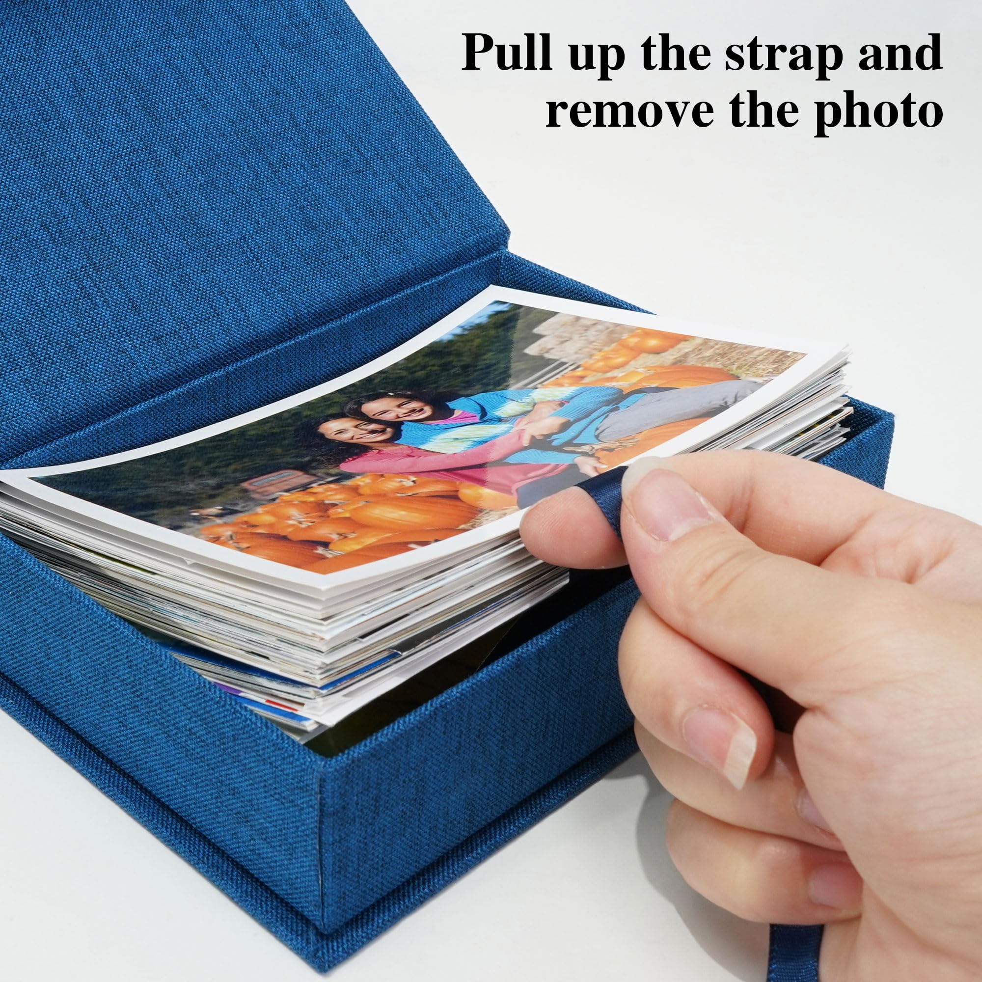 Yopih 4X6 Linen Photo Storage Box   Ideal For Preserving And Organizing Your Precious Photos, Certificates, Scrapbooking Supplie