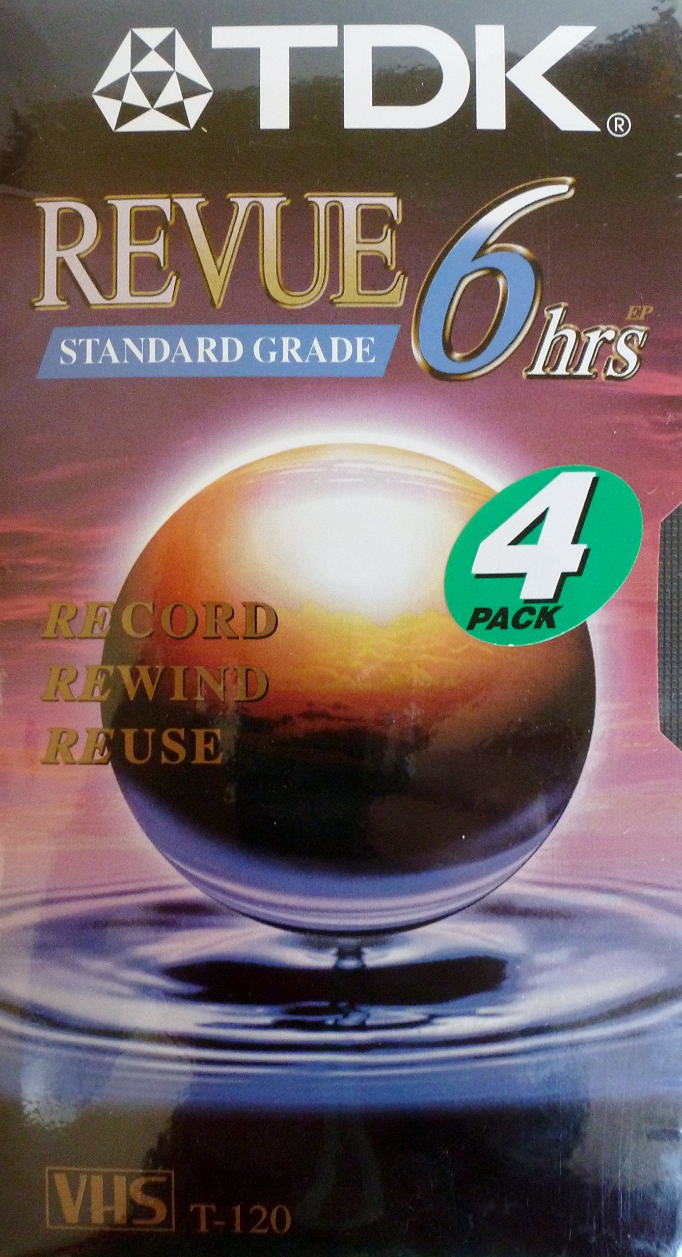 Tdk 4 Pack T 120 Vhs Video Tape