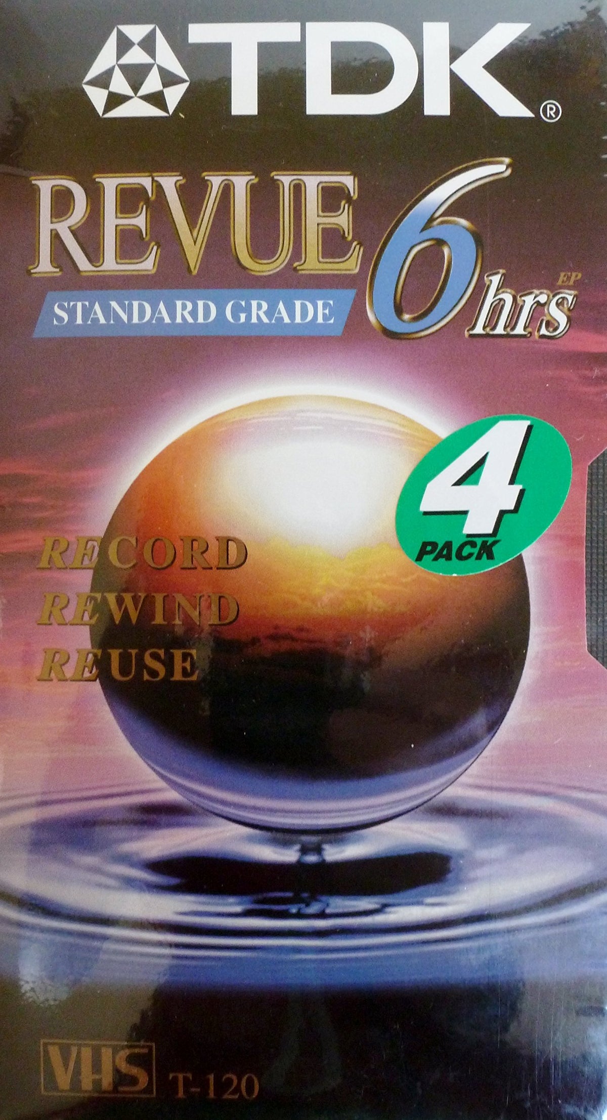 Tdk 4 Pack T 120 Vhs Video Tape