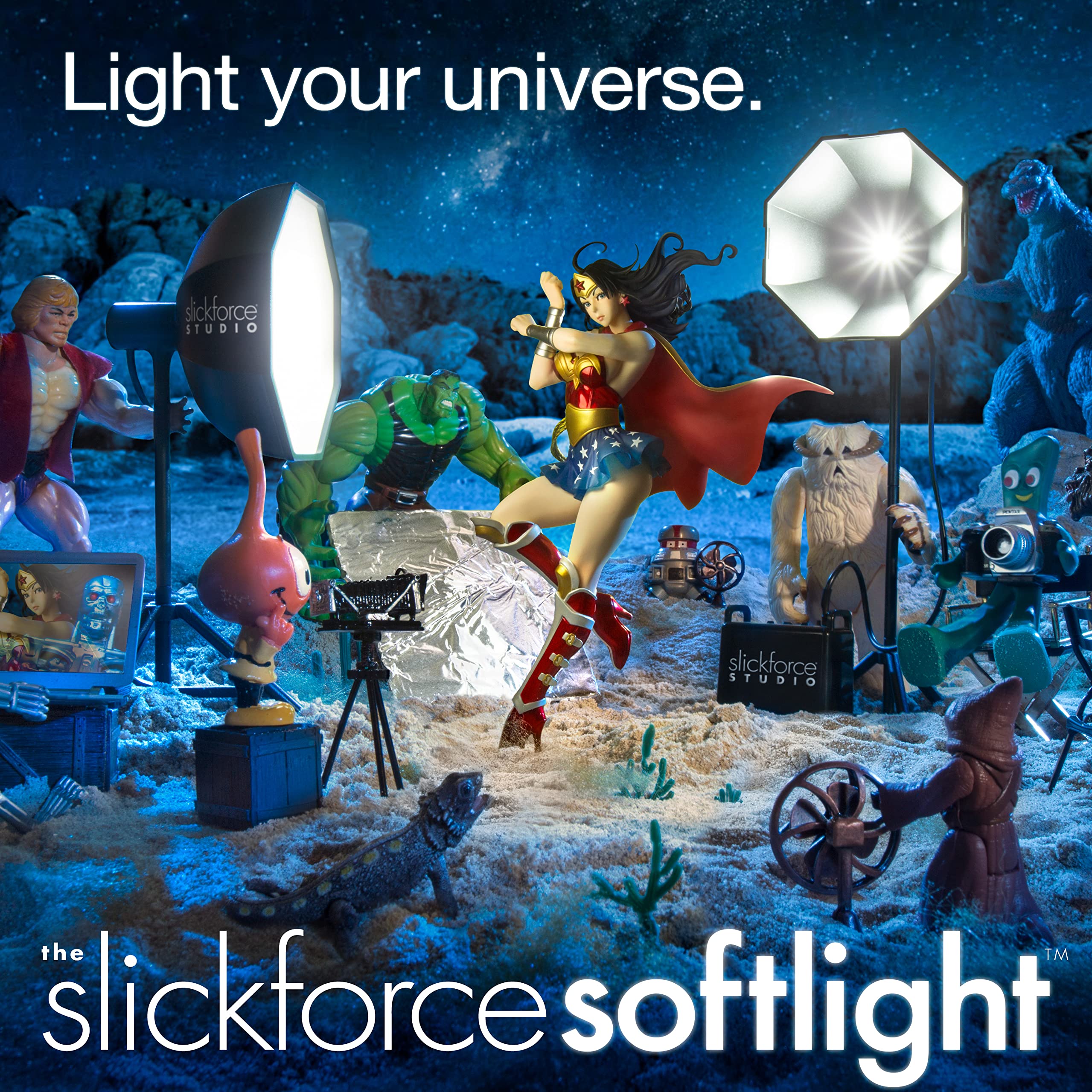 Slickforce Miniature 5W Usb Softlight   Reflective Silver Umbrella With Diffuser   Ideal For Toy Photography, Nightlight, Novelt