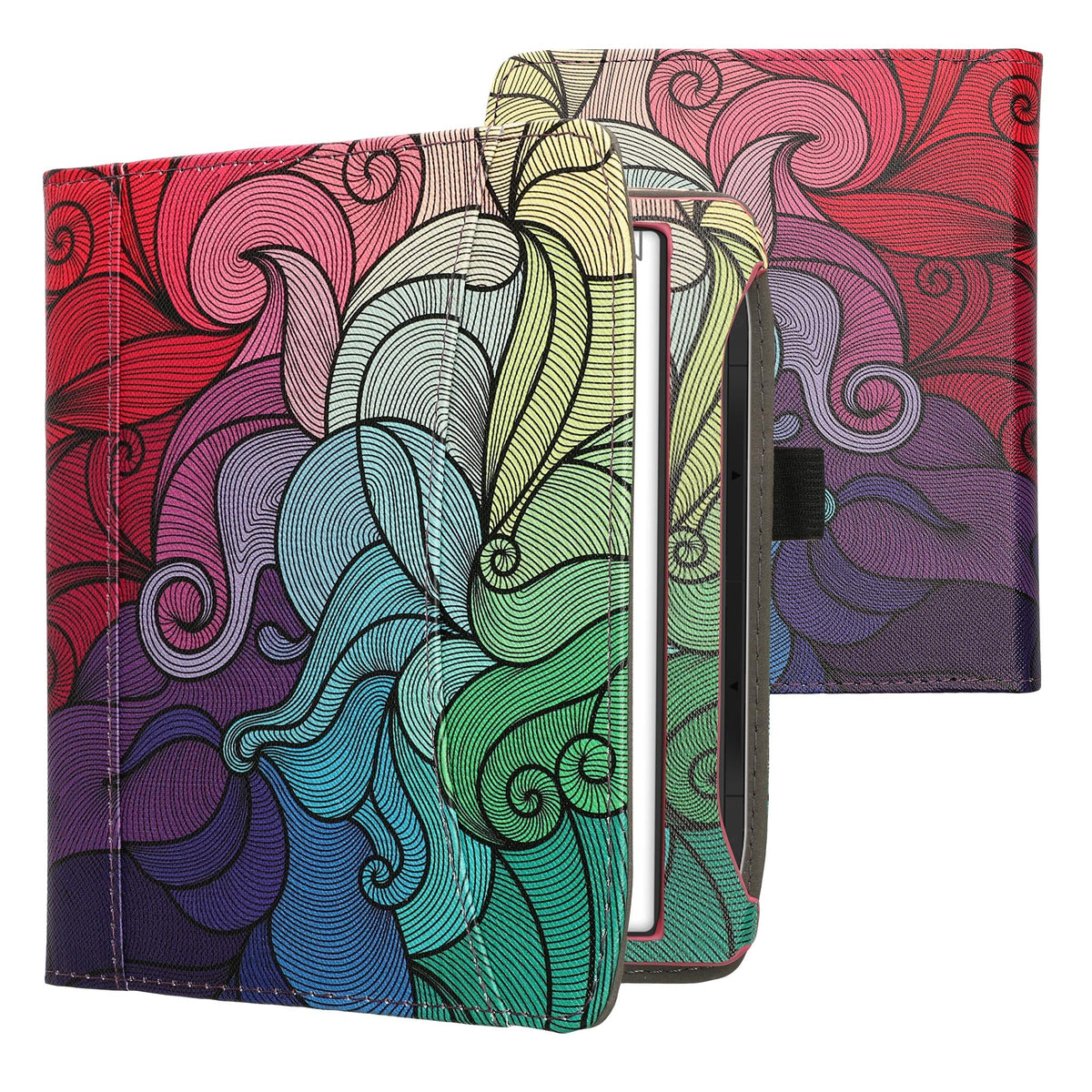 Kwmobile Case Compatible With Pocketbook Era/Era Color   Pu Leather Cover With Magnetic Closure, Strap, Front Pocket   Multicolo