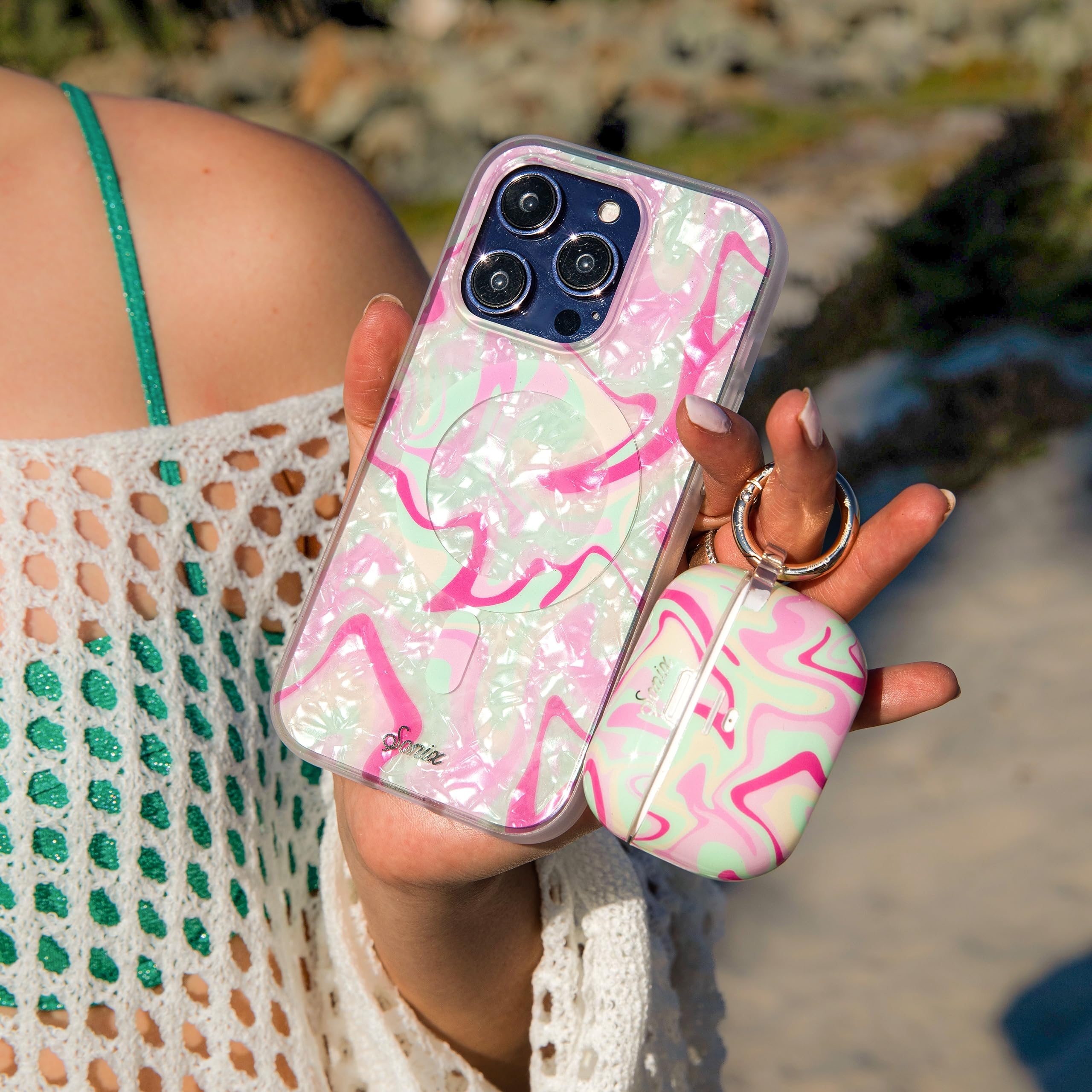 Sonix Case For Iphone 15 Pro Max | Compatible With Magsafe | 10Ft Drop Tested | Strawberry Matcha