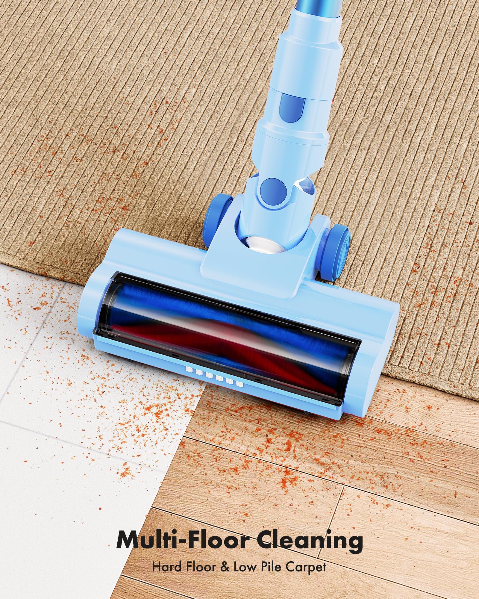 Trucozie Cordless Vacuum Cleaner, 8 In 1 Lightweight Stick Vacuum With 45Mins Runtime, Powerful Suction, Rechargeable Cordless V