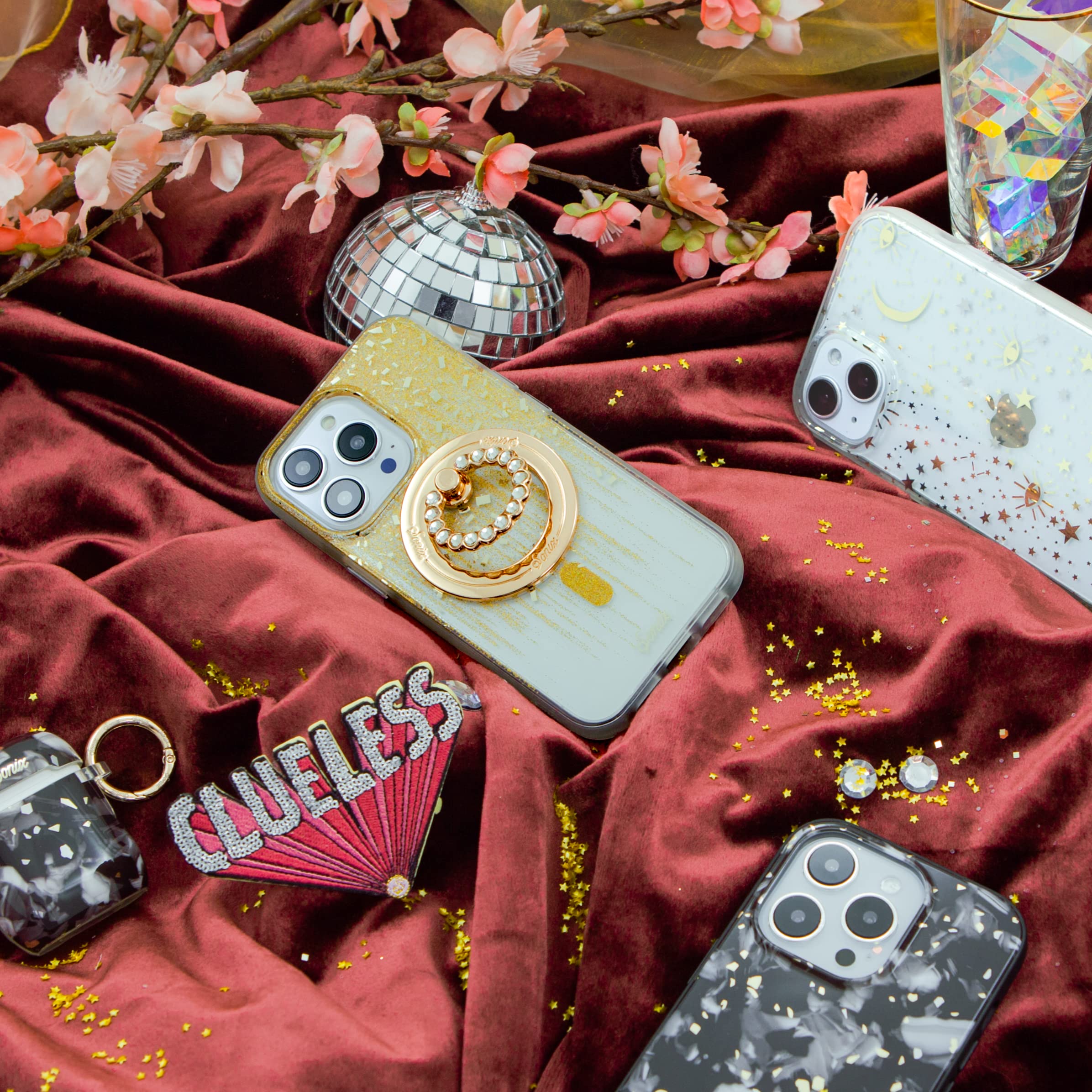 Sonix Case For Iphone 14 Pro | Compatible With Magsafe | 10Ft Drop Tested | Drippin' Gold Glitter