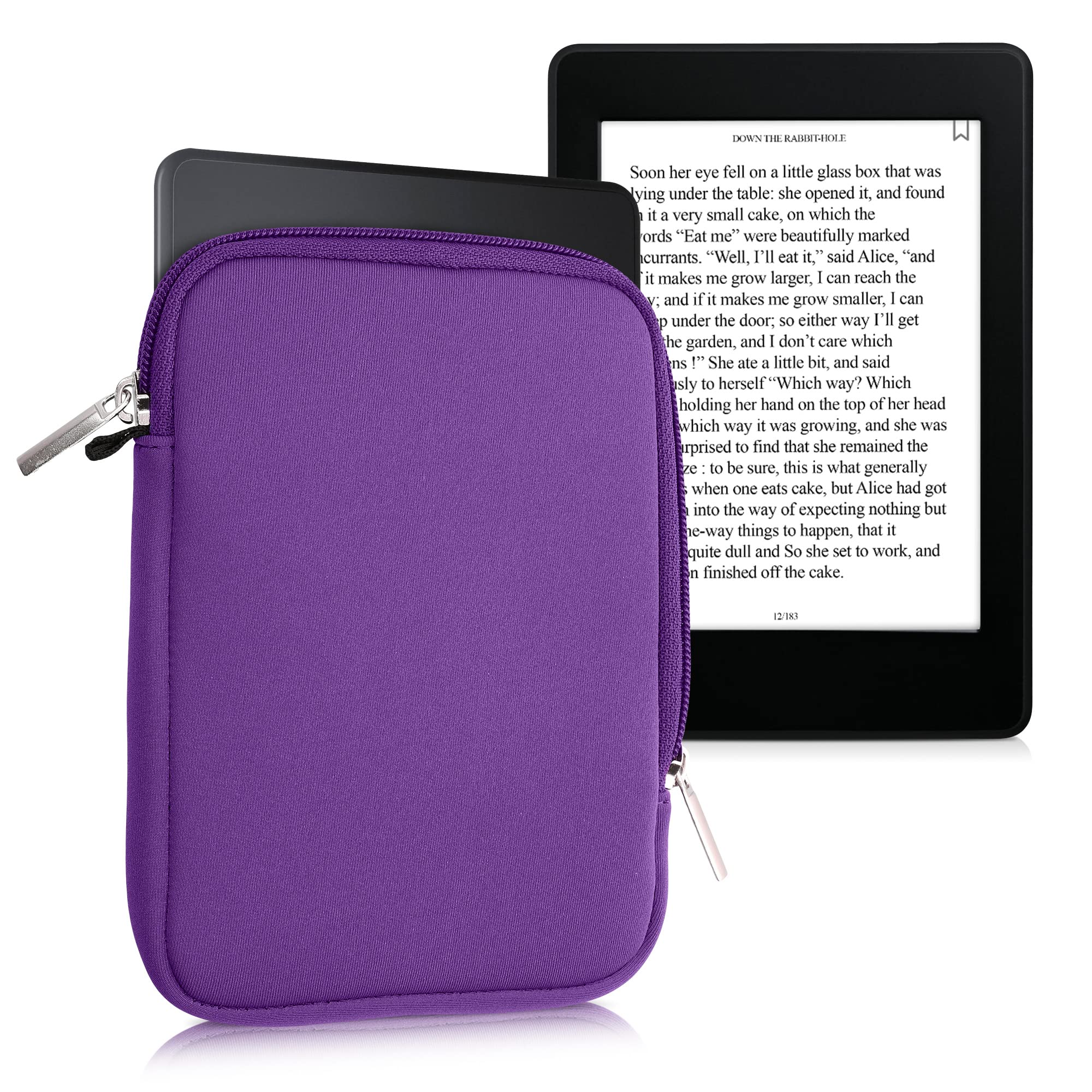 Kwmobile Neoprene E Reader Pouch Size 6'' Ereader   Universal Ebook Sleeve Case With Zipper   Violet