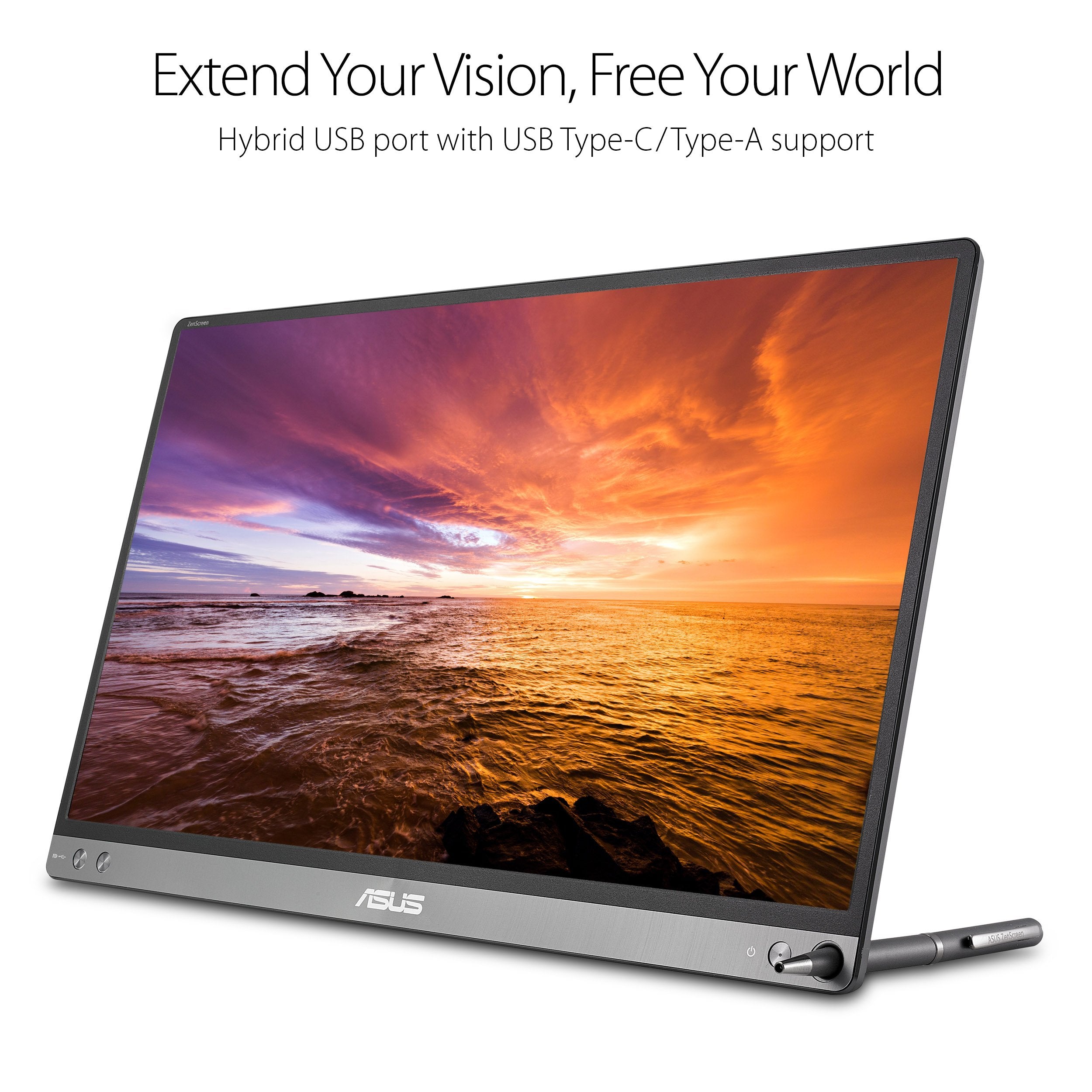 Asus Zenscreen Mb16Ac 15.6'' Full Hd Ips Usb Type C Portable Eye Care Monitor