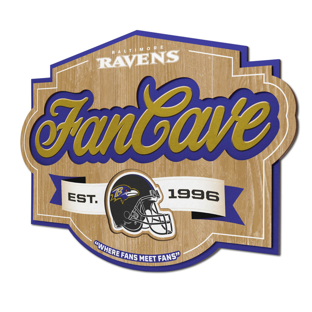 Youthefan Nfl Baltimore Ravens Fan Cave Sign