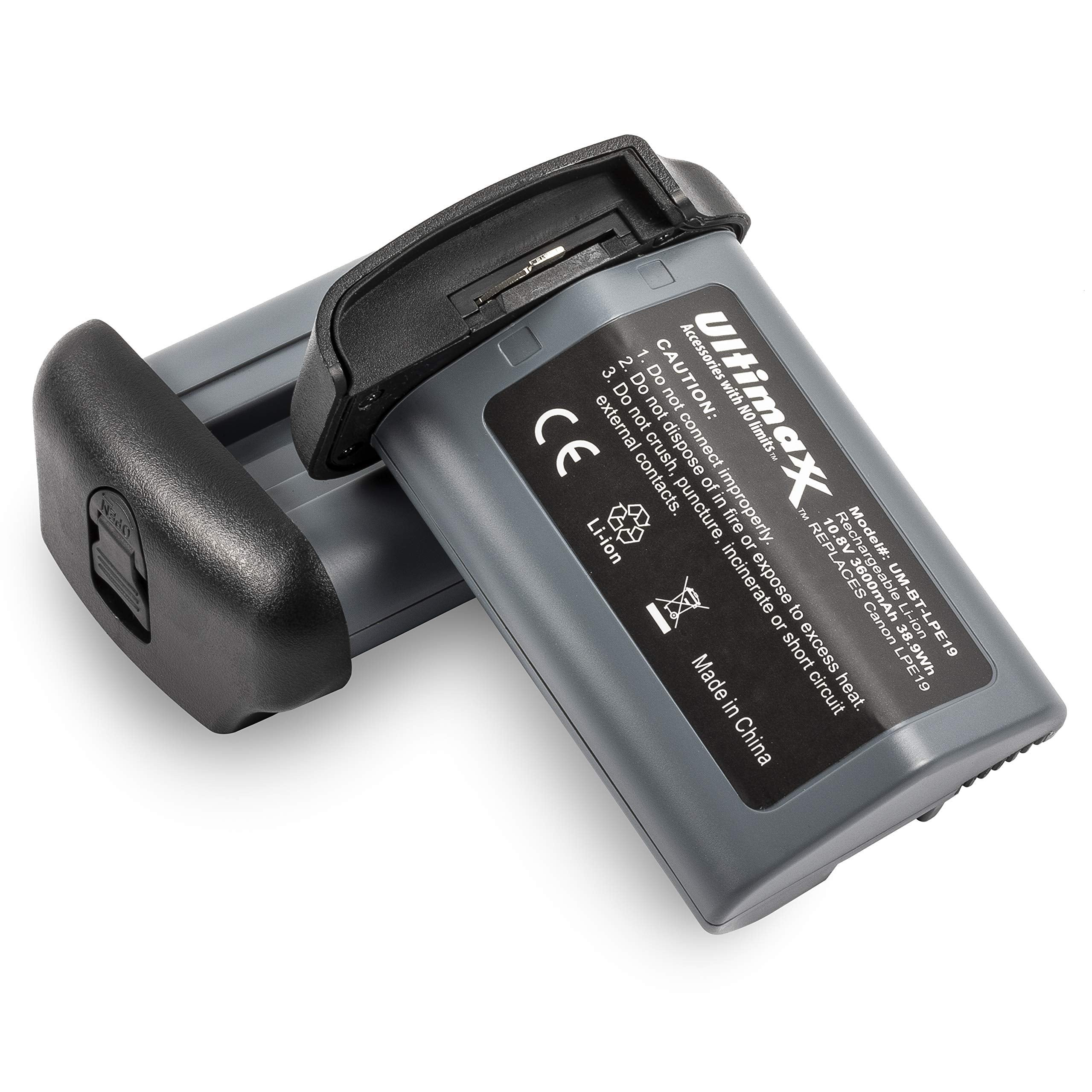 Ultimaxx LP-E19 Lithium-Ion Rechargeable Battery 3600mAh for Canon EOS R3, 1D X Mark III, 1D X Mark II, 1D X, 1Ds Mark III, 1D Mark IV, 1D Mark III