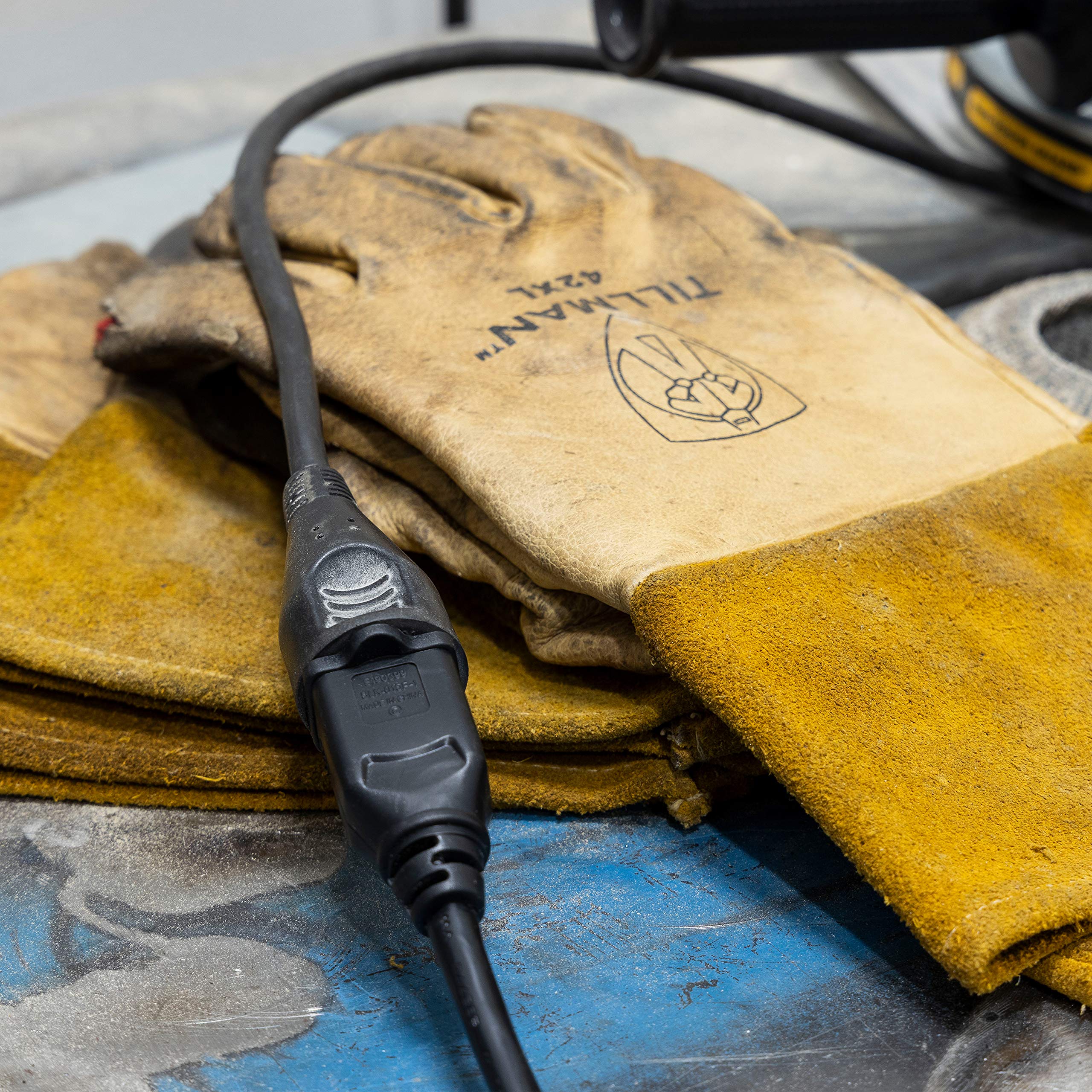 Ultrapro Outdoor Extension Cord, 15 Ft, Heavy Duty, Ul Certified 3 Prong, 16 Awg 125 Vac, Multipurpose Long, 2 Pack, Black