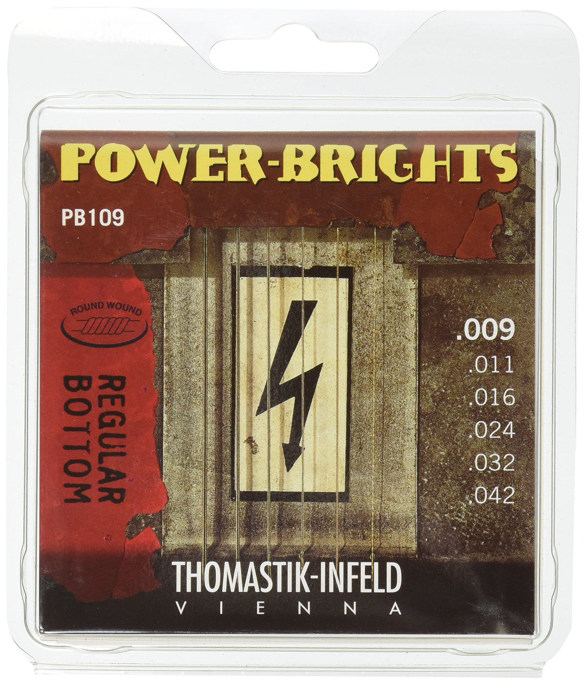 Thomastik Infeld Pb109 Power Brights 6 String Magnecore Round Wound Set E, B, G, D, A, E, Natural