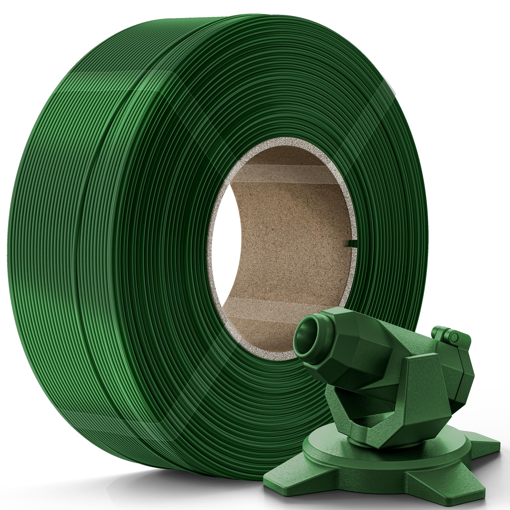 Creality Army Green PETG Filament Refill 1.75mm 3D Printer Filament, 1kg (2.2lb) Refilament for Bambu Lab Reusable Spool, Dimens