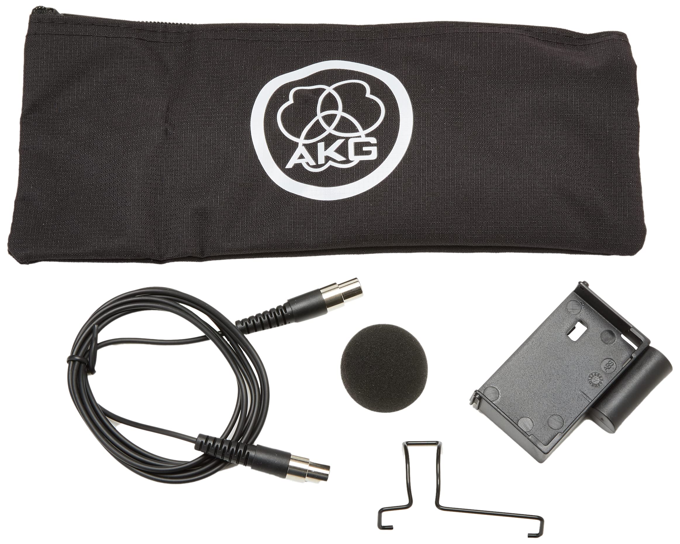 Akg Pro Audio C519 Ml Professional Miniature Clip On Condenser Microphone With Mini Xlr To Mini Xlr Cable And A400 Adapter Plate