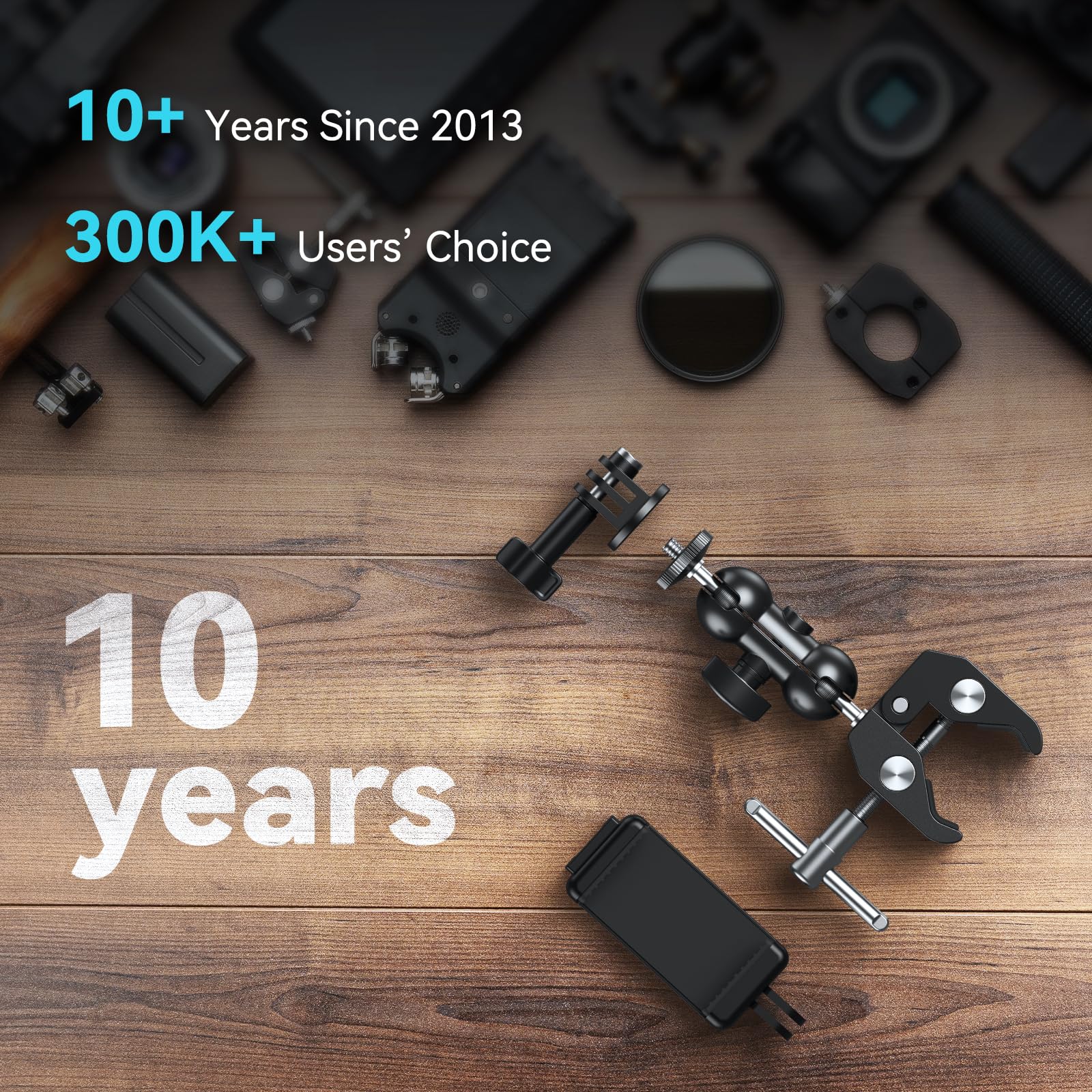 Smallrig Camera Mount Clamp Kit, Ball Head Magic Arm With Clamp, Super Clamp With Non-Slip Threads, For Gopro, Webcam, Camera, P