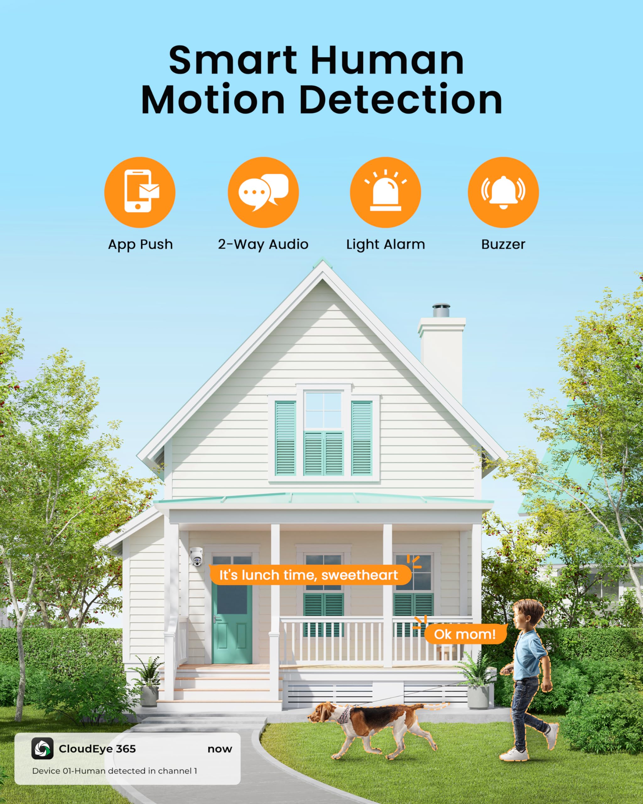 Wireless Solar Home Security System With 10Ch Nvr & 500Gb Hdd, 0 Monthly Fee, 6Pcs 2K Solar Security Camera Outdoor, Forever Pow