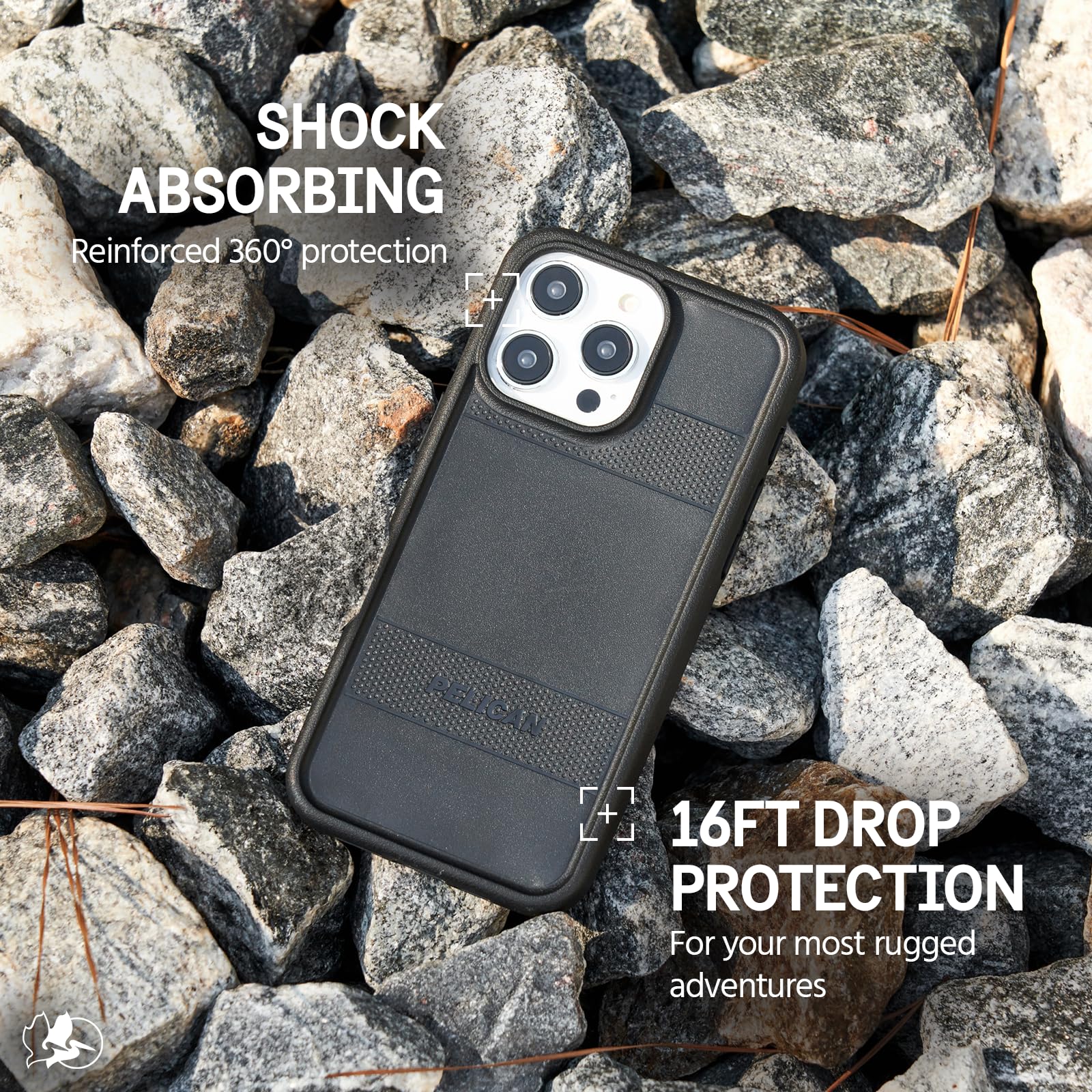 Pelican Protector Iphone 16 Pro Case [Compatible With Magsafe] Rugged Magnetic Phone Case With 16Ft Military Grade Drop Protecti