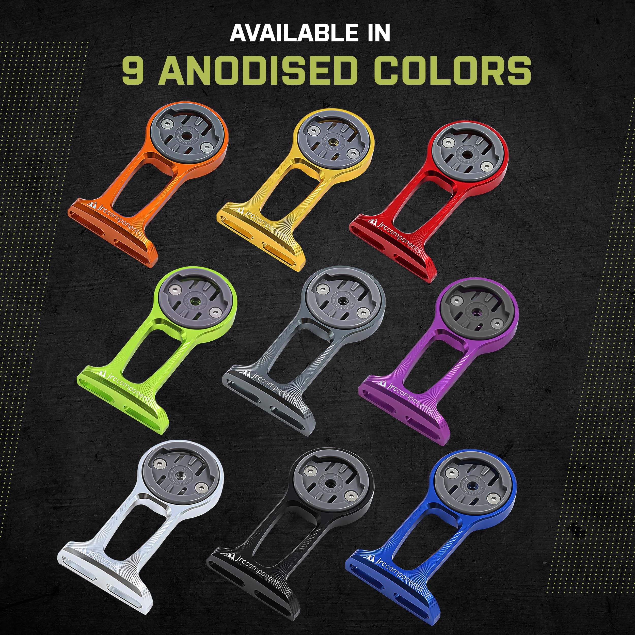 Jrc Components Stem Out Front Mount | Compatible With Wahoo Elemnt Gps Devices | Lightweight Cnc Machined Aluminum Body - Gold