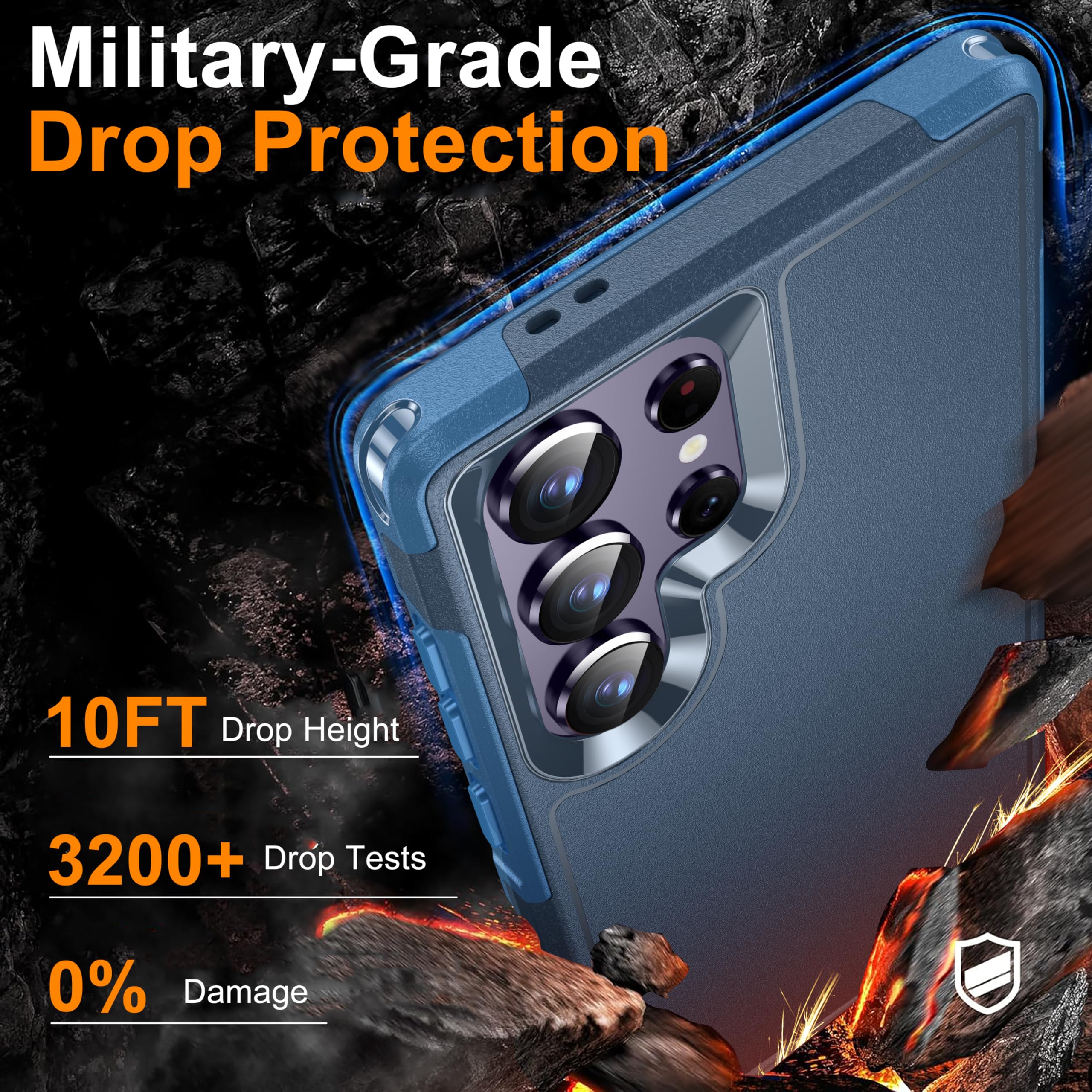 Oneagle For Samsung Galaxy S24 Ultra Case,Galaxy S24 Ultra Phone Case[Compatible Wireless Charging][15Ft Military Grade Drop Pro