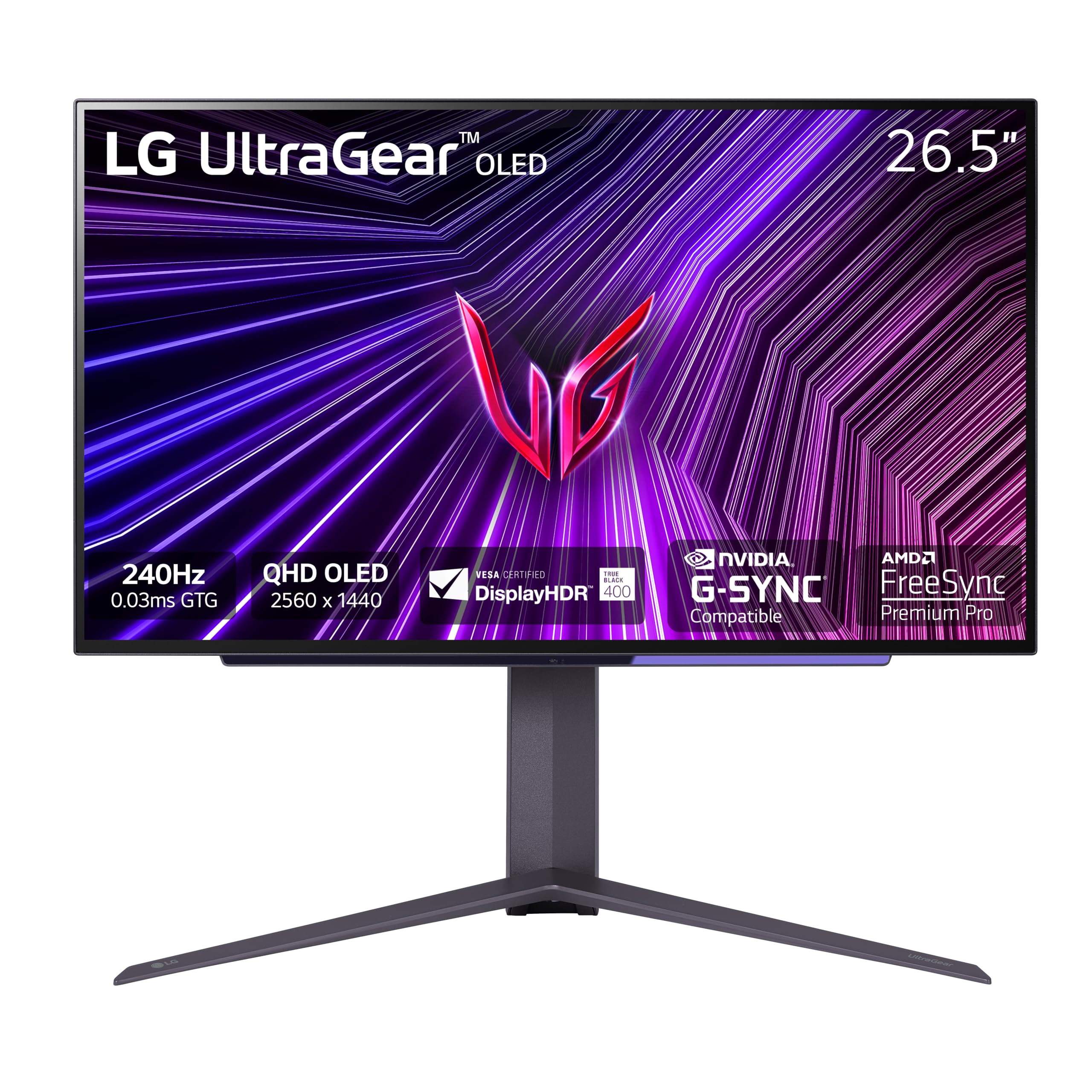 Lg 27Gs93Qe 27 Inch Ultragear Oled Gaming Monitor Qhd 1440P 240Hz 0.03Ms Displayhdr True Black 400 Amd Freesync Premium Pro Nvid