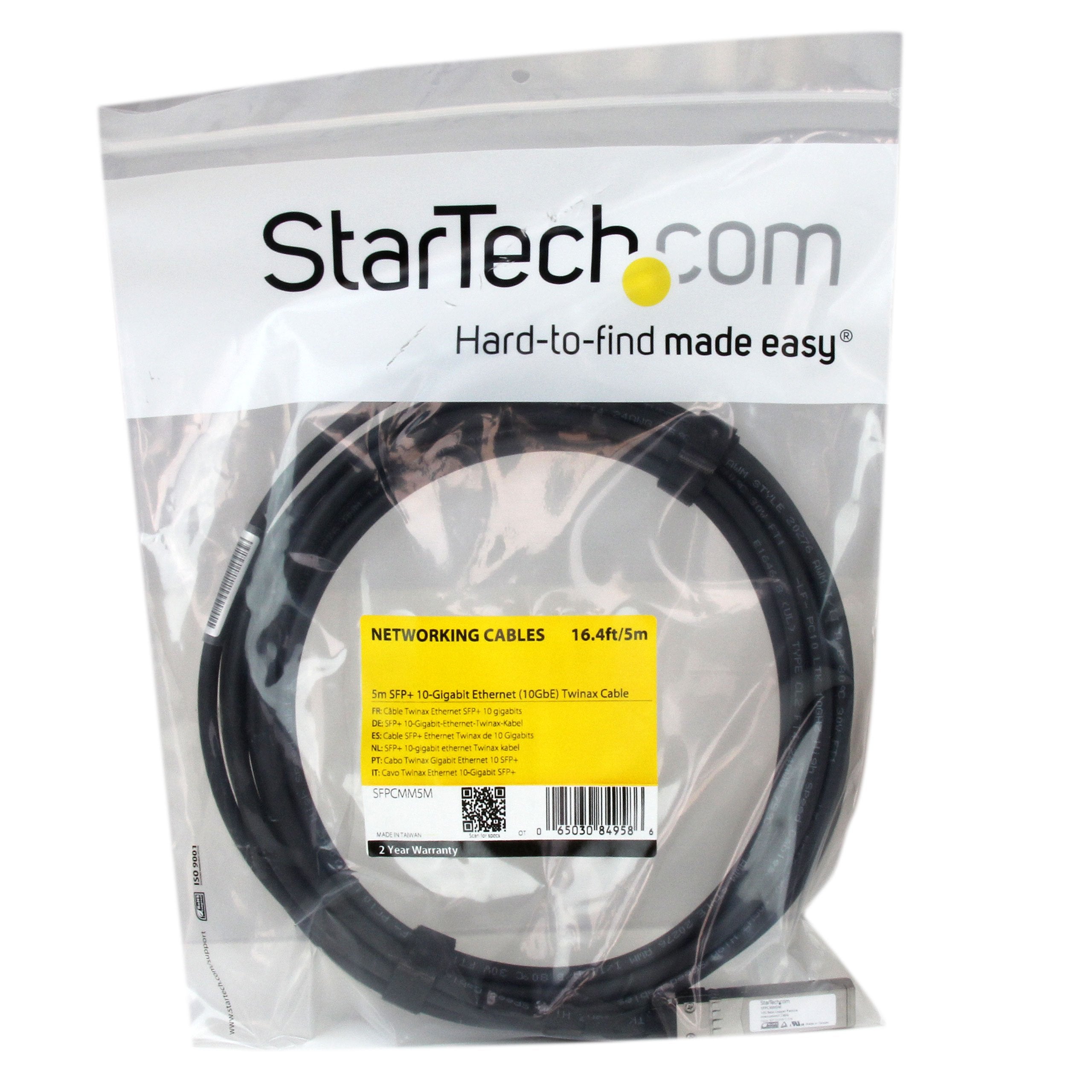 Startech.Com Cisco Sfp H10Gb Cu5M Compatible 5M 10G Sfp+ To Sfp+ Direct Attach Cable Twinax   10Gbe Sfp+ Copper Dac 10Gbps Low P