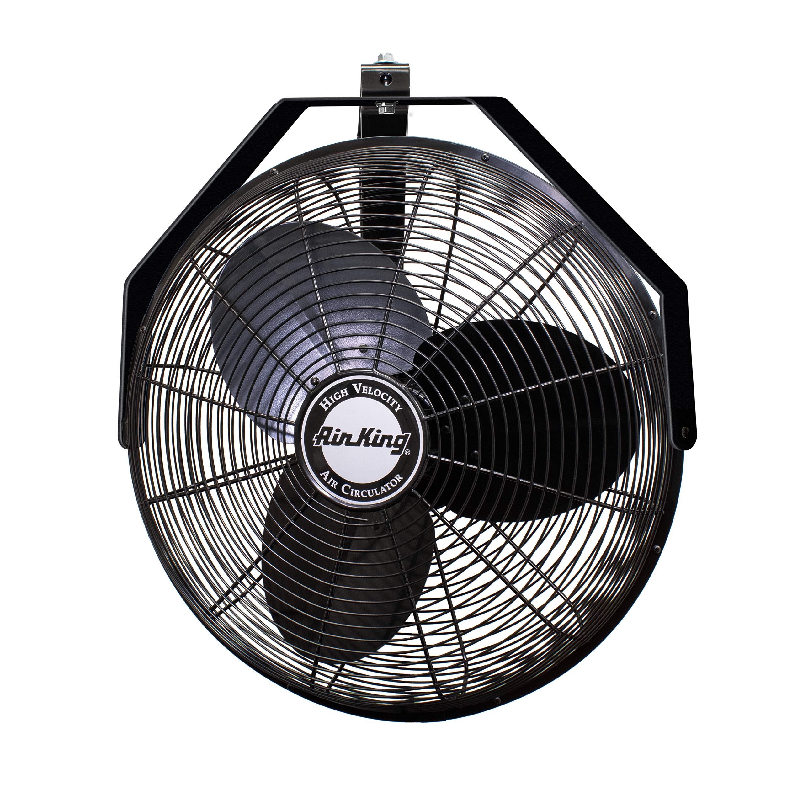 Air King 9518 18 Inch Industrial Grade Wall Mount Fan, 1/6 Horsepower,Black