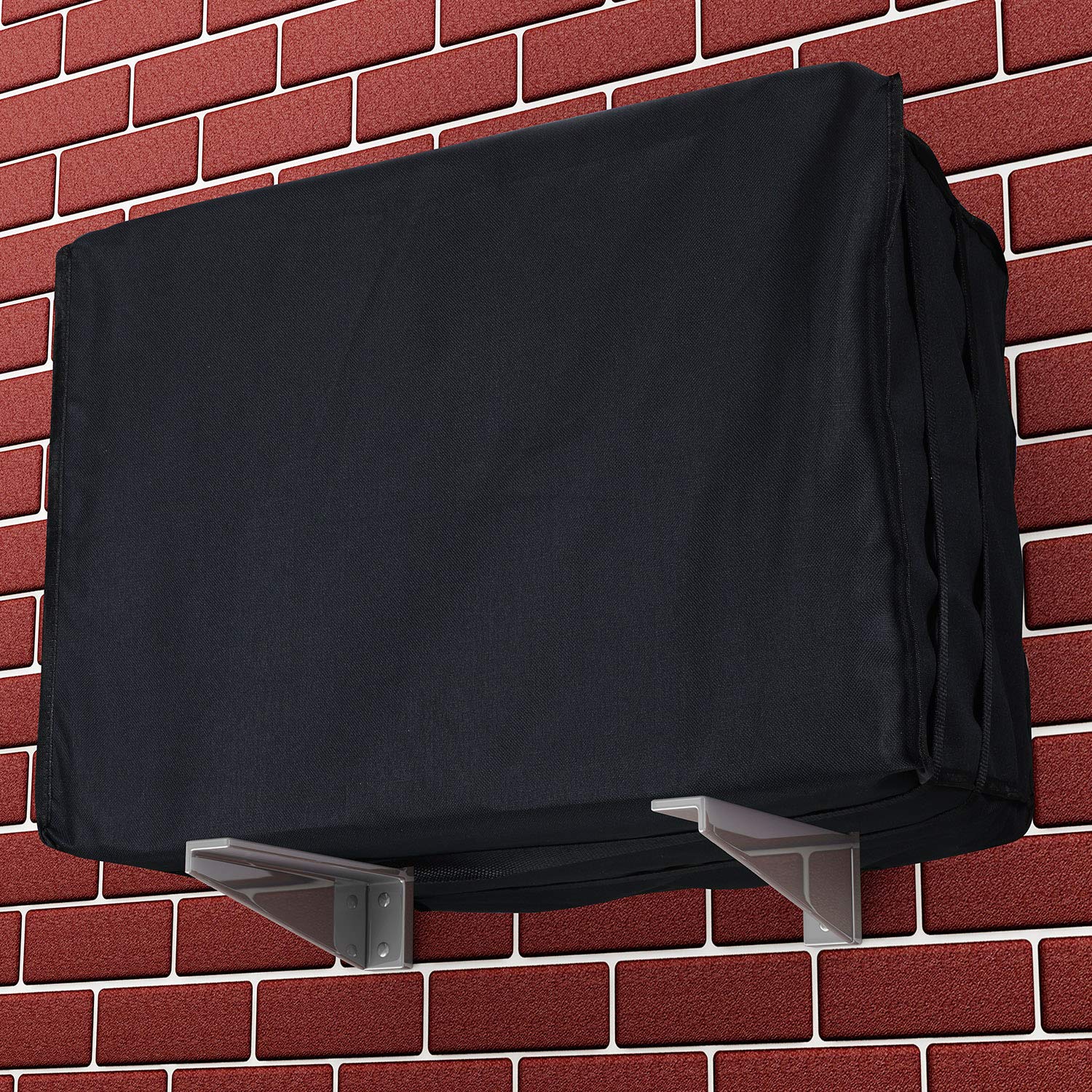 Mudder 2 Pieces Window Air Conditioner Cover Waterproof Adjustable Winter Window Ac Cover Indoor Outdoor Windproof With Elastic