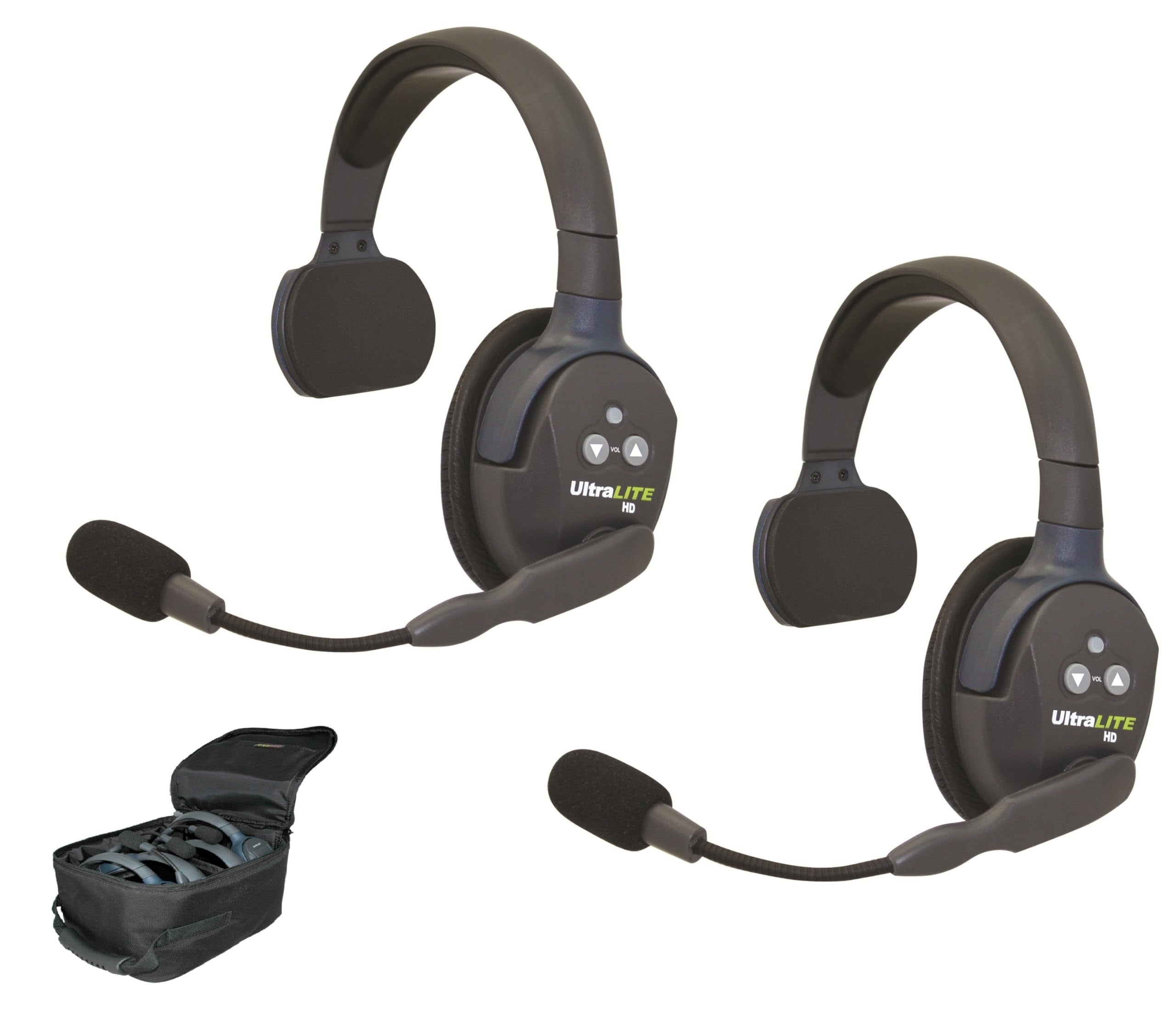 Eartec Ul2S Ultralite Hd 2 Person Full Duplex Wireless Intercom Headset Communication System, Single Ear Headsets, Up To 1000Ft Range, U.S. Company