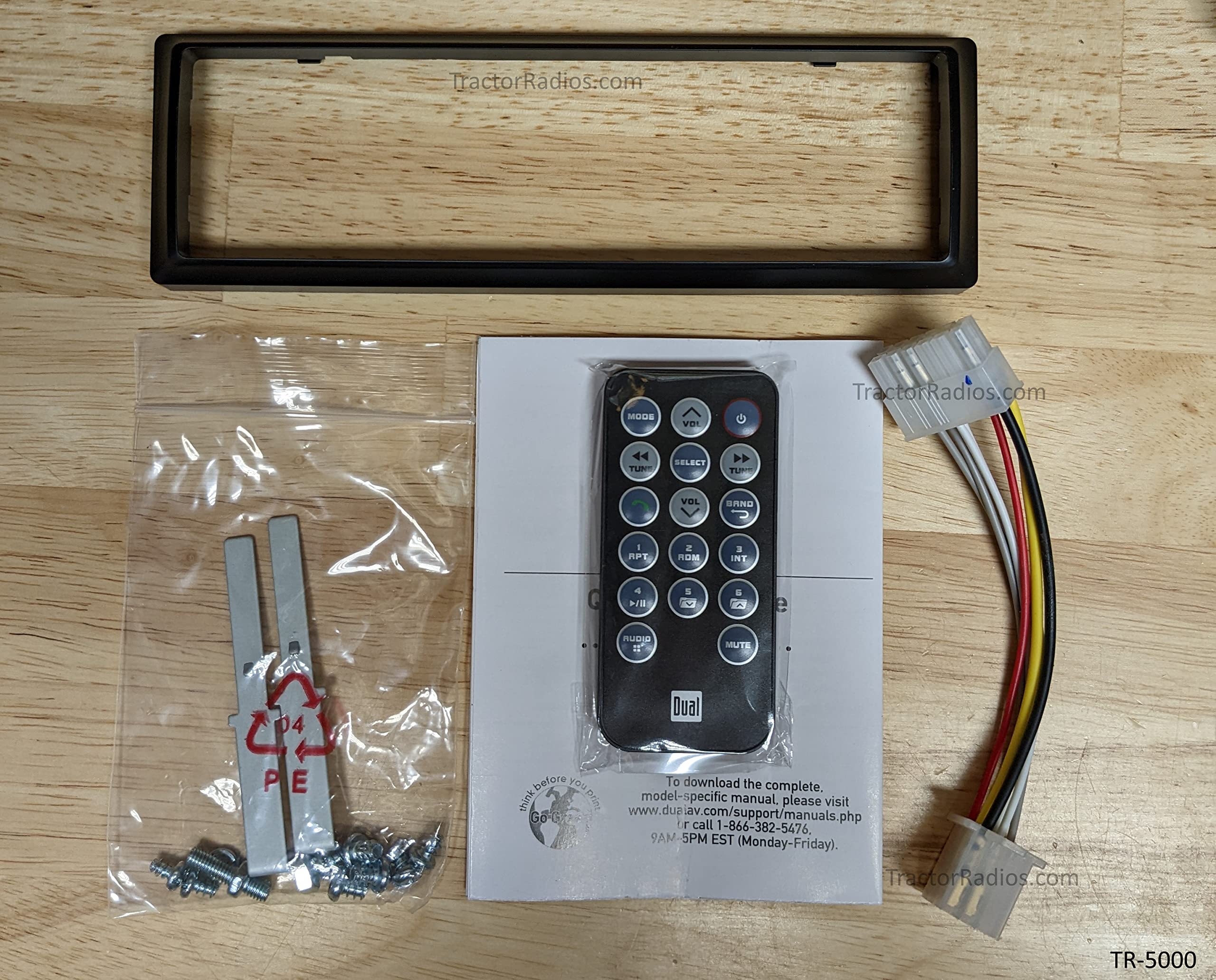 Kubota Tractor Radio Cd Player Am Fm Stereo Receiver Mp3 Usb Aux Bluetooth Remote Rtv 1100 Rtx 1100C Harness Plug B2650 Rtv Rtx