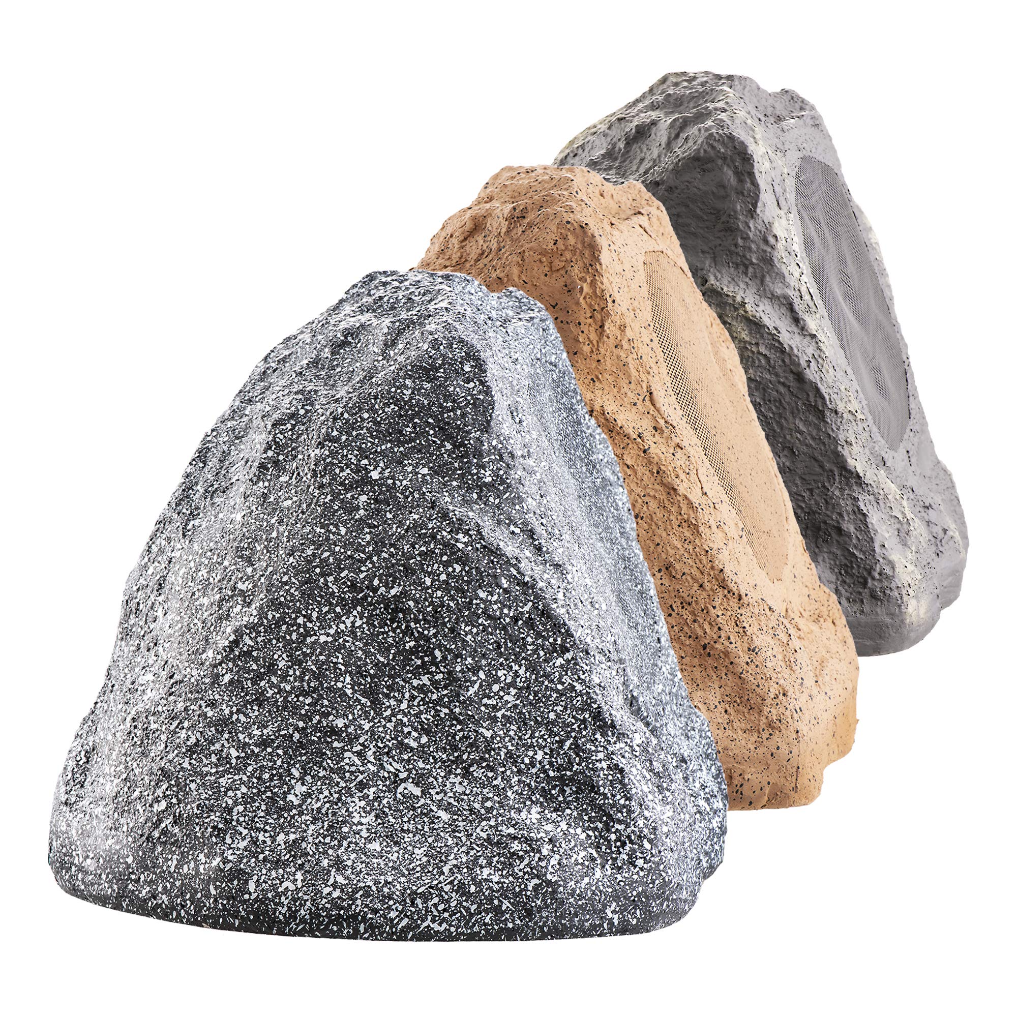 OSD 6.5 Grey High Fidelity Outdoor Rock Speaker 150W Weather Resistant Passive Stereo Pair RS670