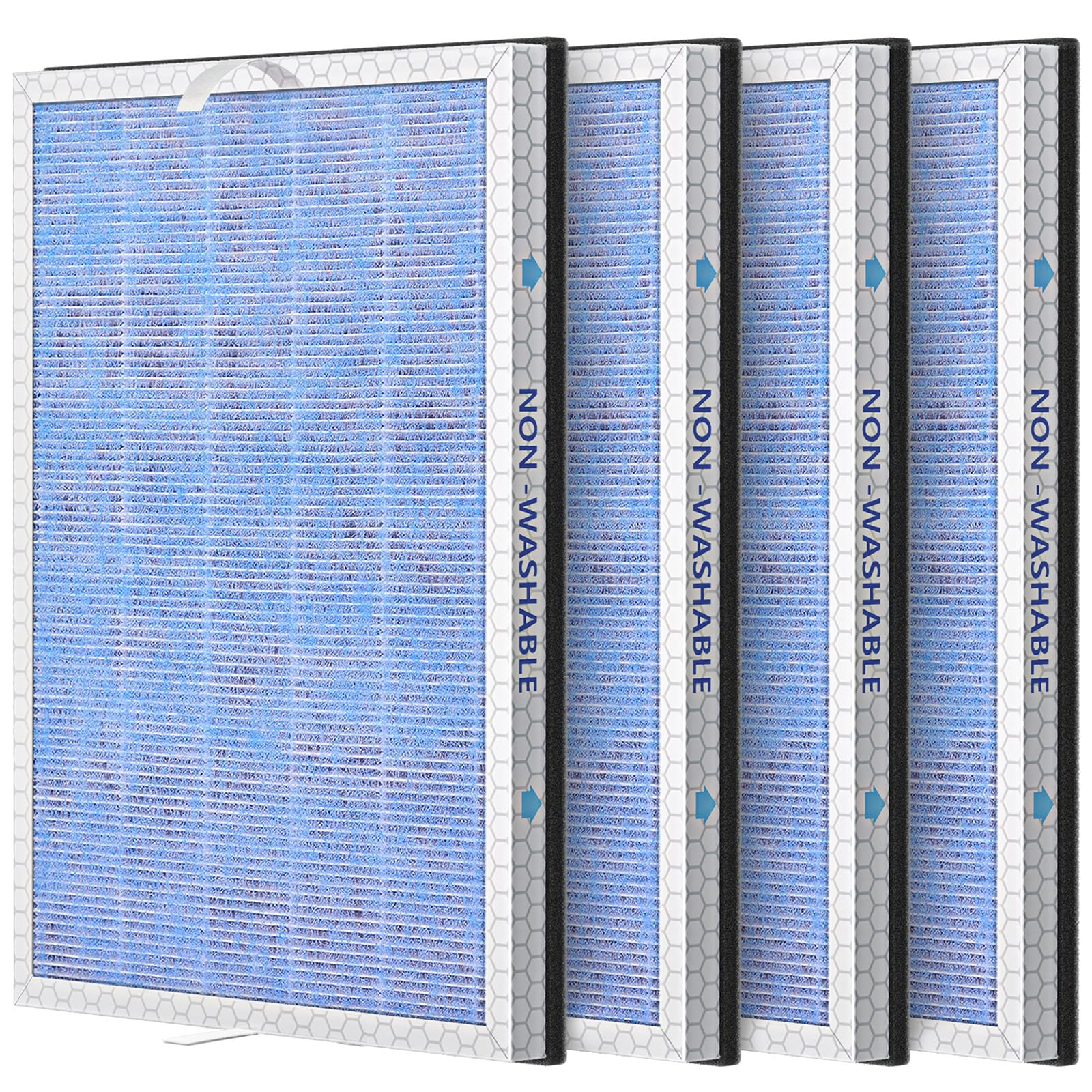 4 PACK MSA3/MSA3S HEPA Replacement Filter Compatible with Membrane Solutions MSA3 and MSA3S Device, 3-Stage HEPA Filter, 4 Pack