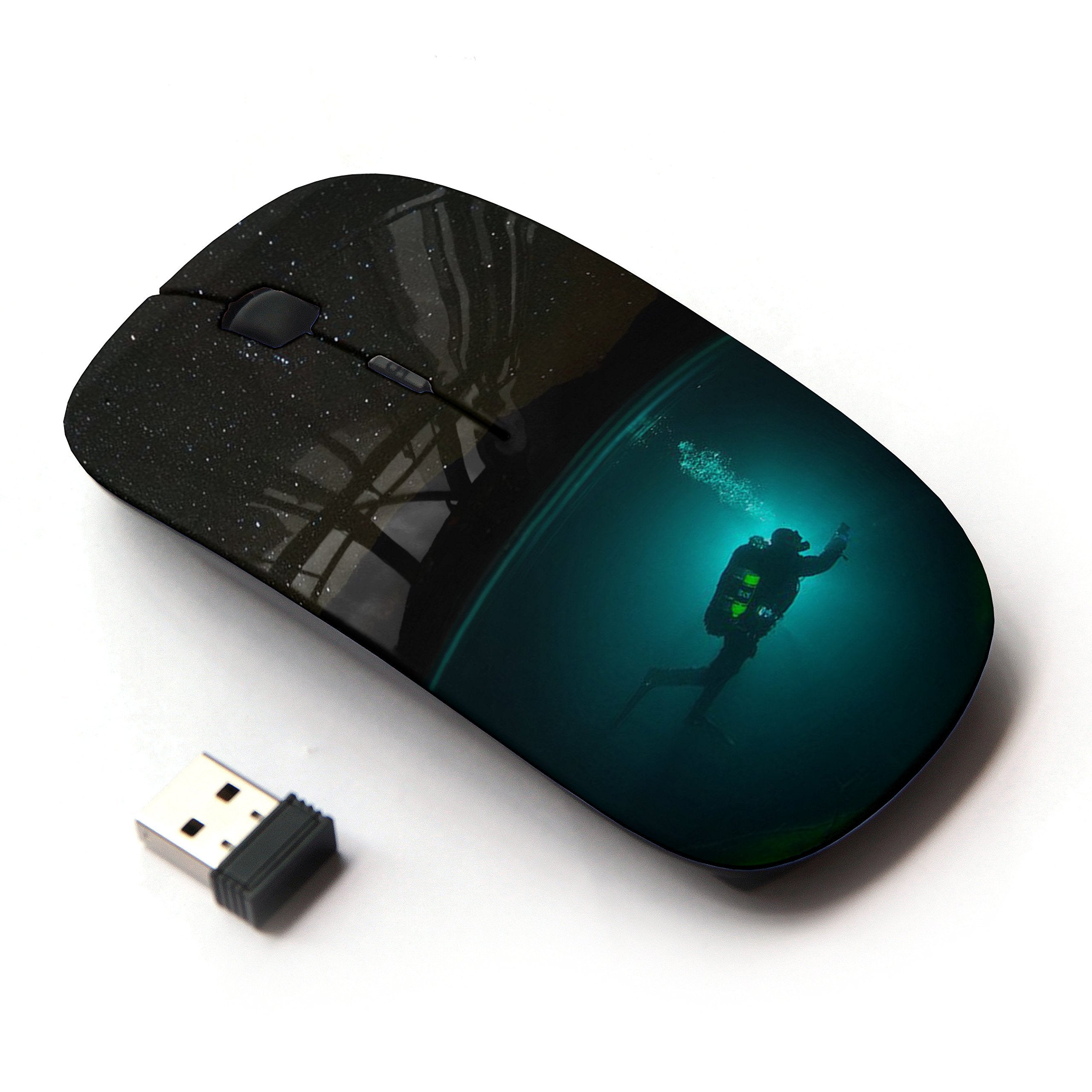 Koolmouse [ Optical 2.4G Wireless Mouse [ Scuba Diver Diving Underwater Tank Night ]