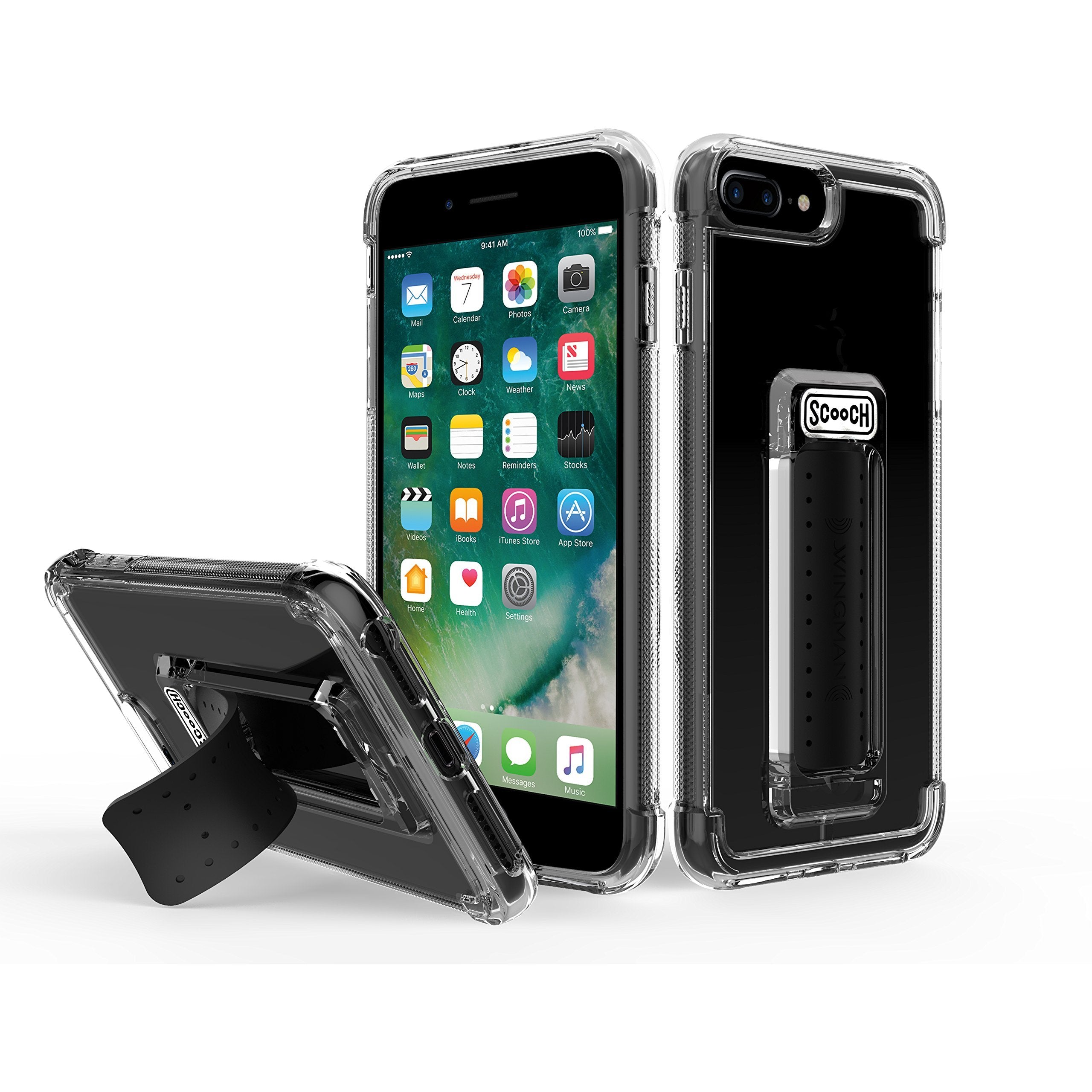Scooch Wingman Kickstand Case For Iphone 8 Plus/7 Plus/6S Plus/6 Plus [10 Ft Drop Protection] [Two Way Stand] Protective Phone C