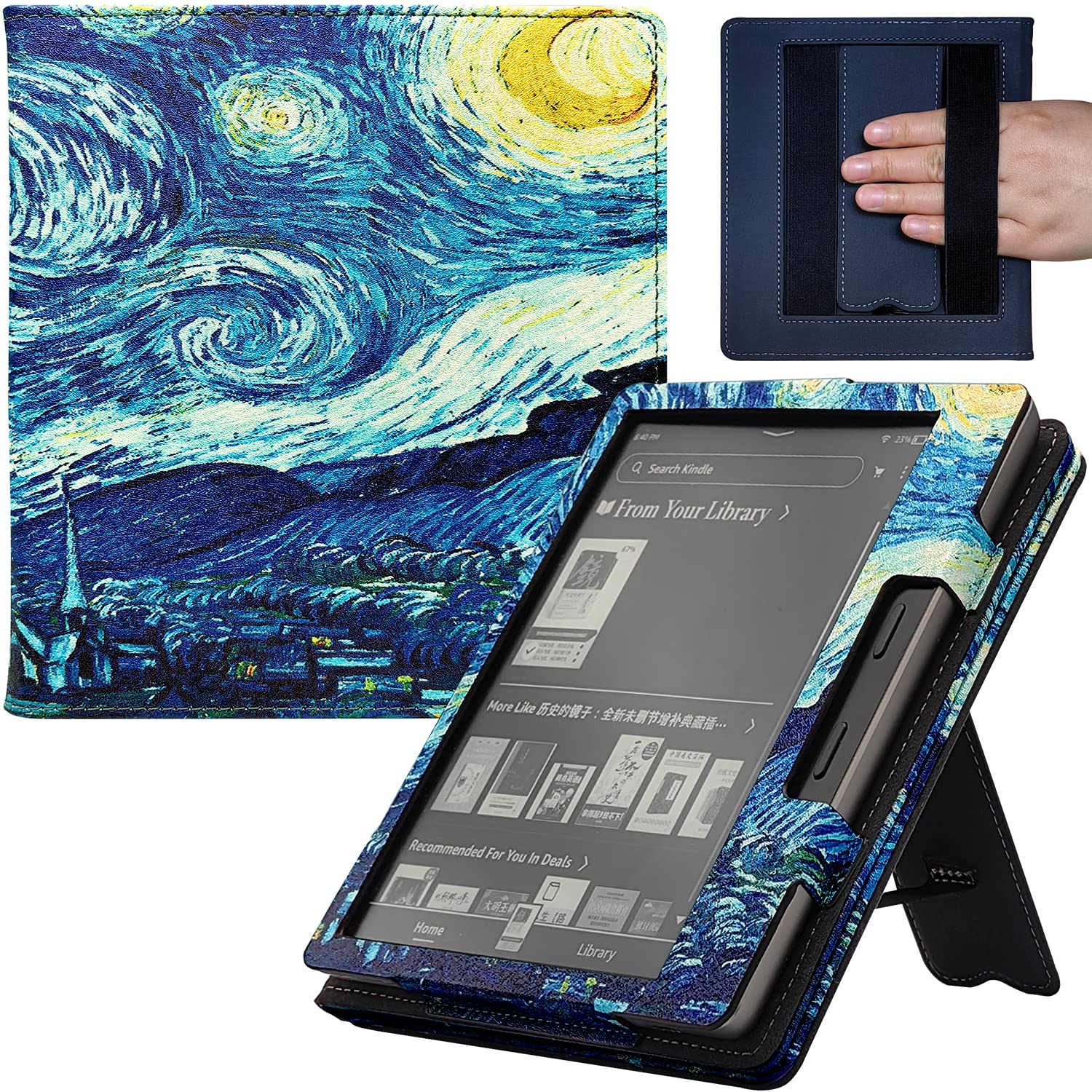 UMUBUHOMS Kindle Oasis Case, 7 inch, Compatible with 10th and 9th Generation Models, Auto Sleep/Wake, Double Hand-held, Magnetic