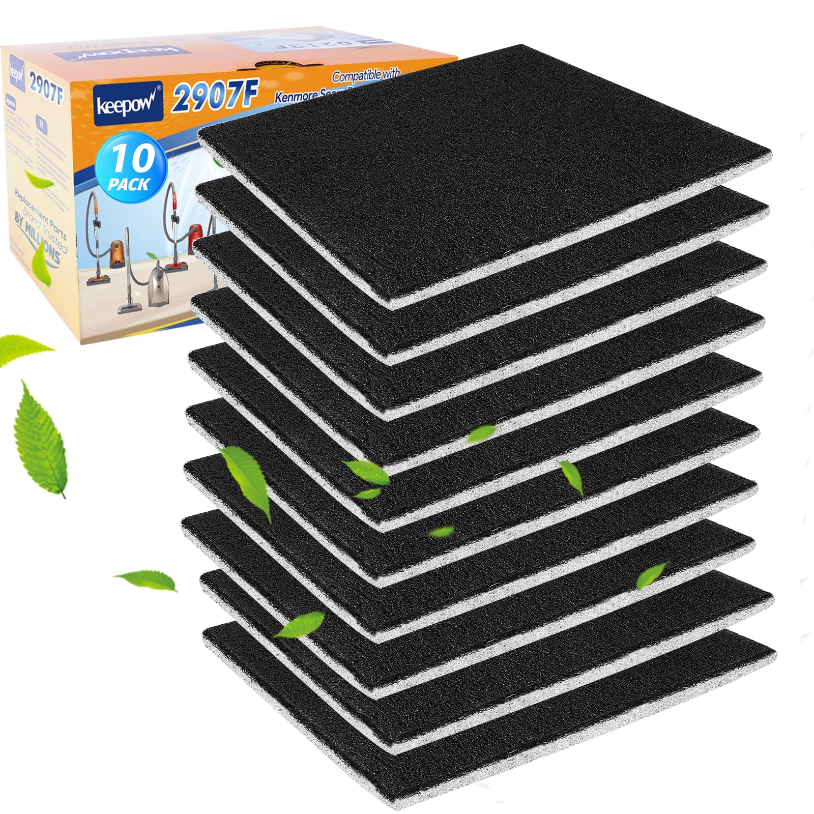 Keepow 10 Pack Cf 1 Hepa Filter Replacement Compatible With Kenmore Sears Progressive Cf 1, Progressive & Whispertone, Panasonic