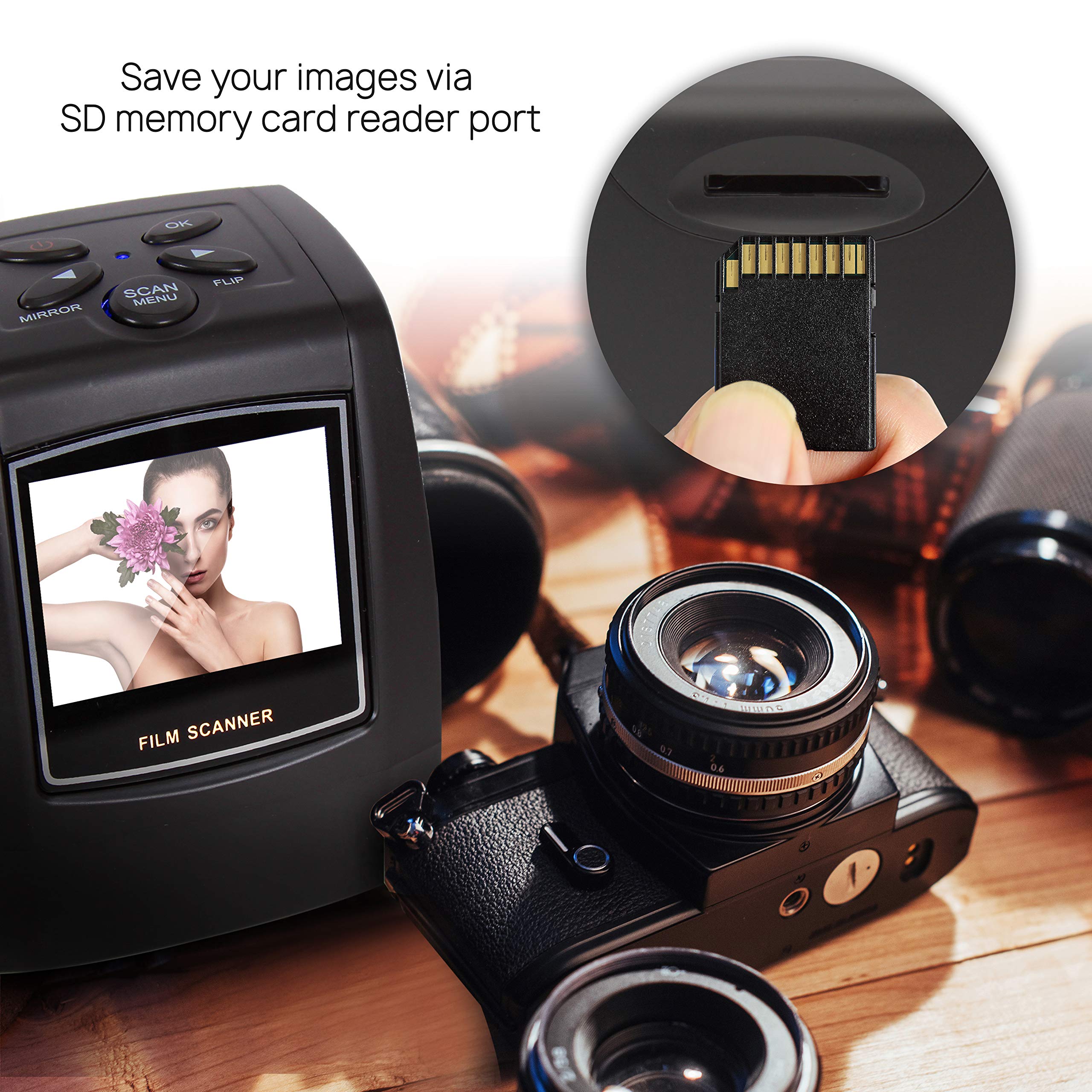 Pyle Film Scanner And Slide Digitizer   All In 1 22Mp Slide Digital Film Slide Scanner, Image Converter, Compatible W/ Super 8 F