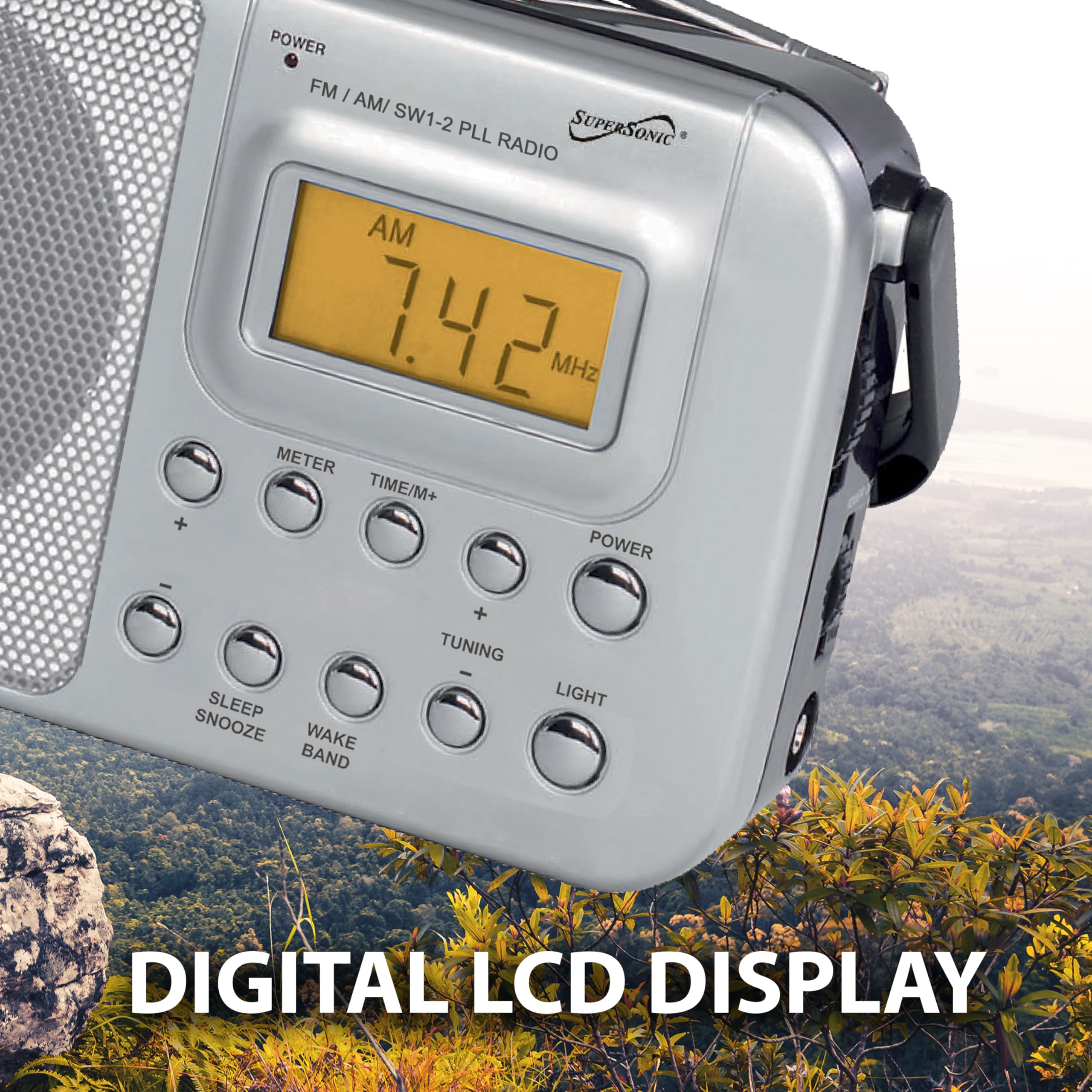 Supersonic 4 Band Am/Fm/Sw1 2 Pll Radio, Sliver (Sc 1091)