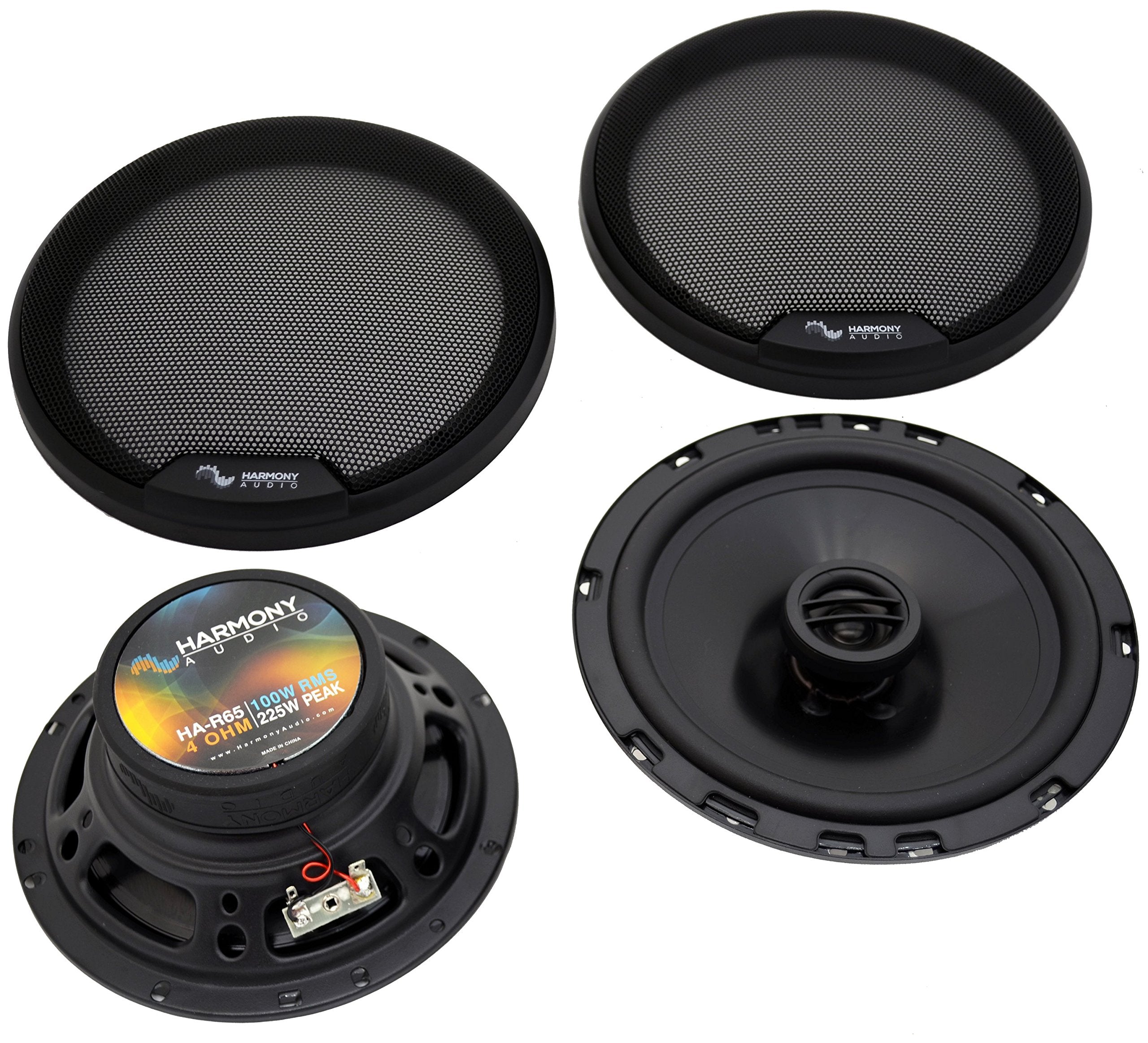 Harmony Audio Ha R5 Compatible With Chevy Silverado Pickup 1999 2006 Car Stereo Rhythm Series 5.25' Replacement 225W Speakers, Ha R46 4X6 120W Speakers And Ha 724568 Speakerharness
