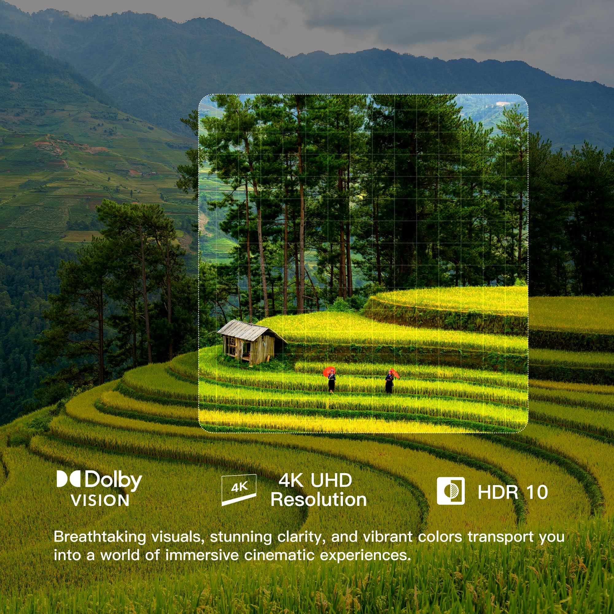 Fpd 43 Inch Smart Tv 4K Uhd Led Flat Screen Google Tv With Google Cast, Bluetooth, Hdmi, Streaming Live, Hdr 10, Dolby Vision, U