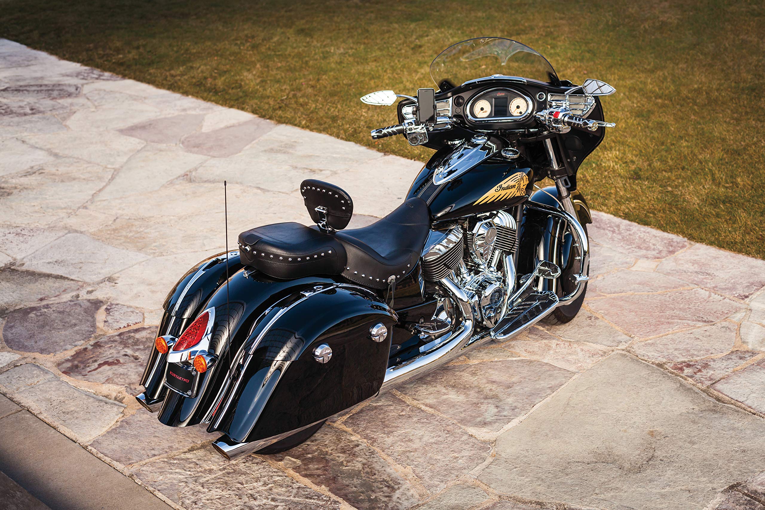 Kuryakyn 1693 Motorcycle Handlebar Accessory: Tech Connect Cradle Gps Device/Phone Holder Mount, Standard , Black