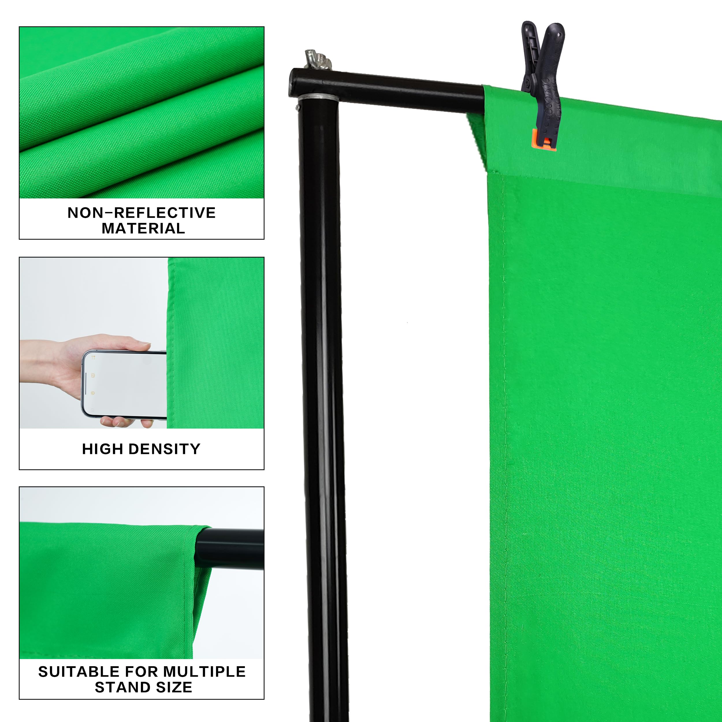 Gfcc Green Screen Backdrop Background   5X7Ft Photography Backdrop Photo Background Screen For Video Recording Greenscreen Pictu