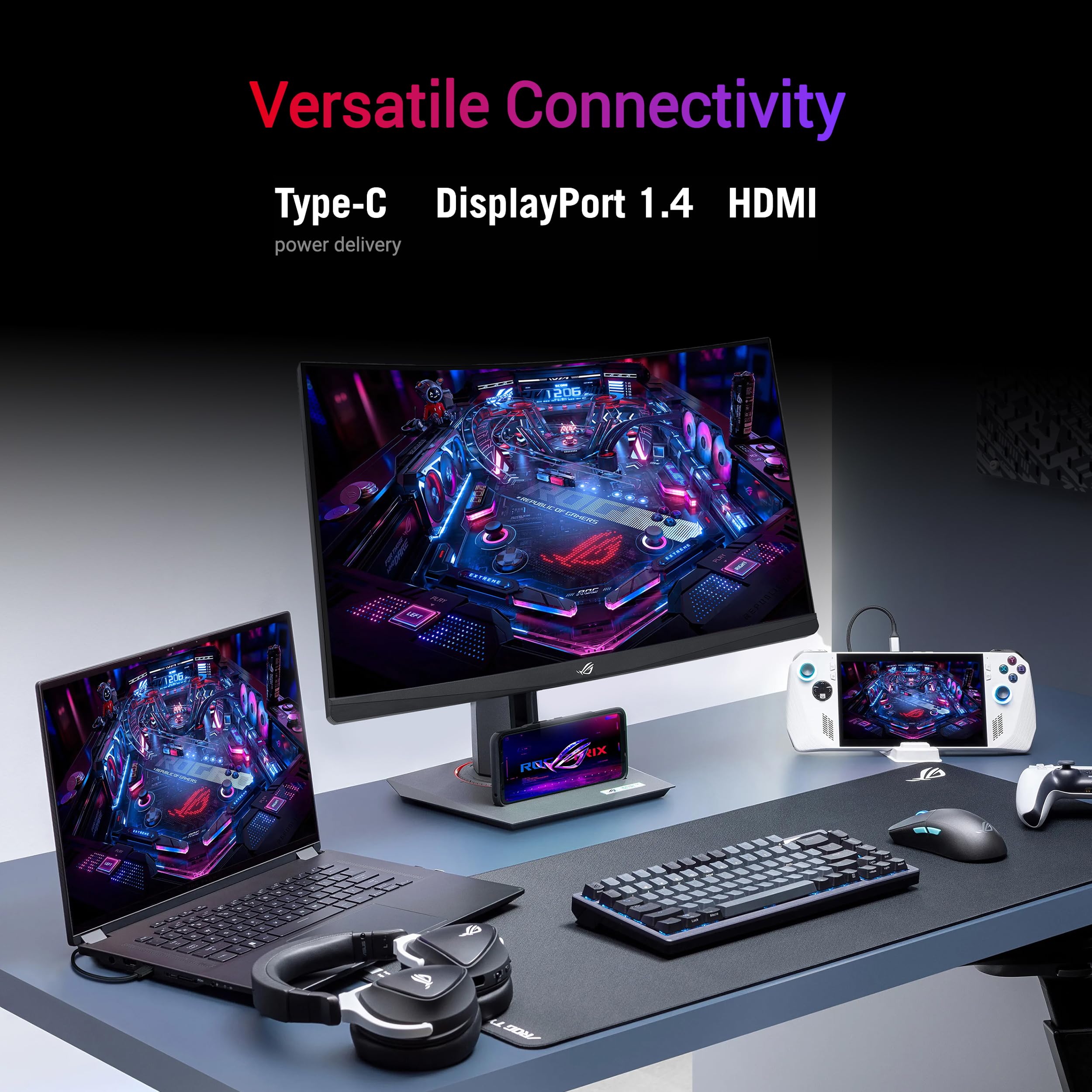 Asus Rog Strix 27    1440P Hdr400 Usb C Curved Gaming Monitor (Xg27Wcs)   Qhd (2560 X 1440), 180Hz, 1Ms, Fast Va, 125% Srgb, Dci