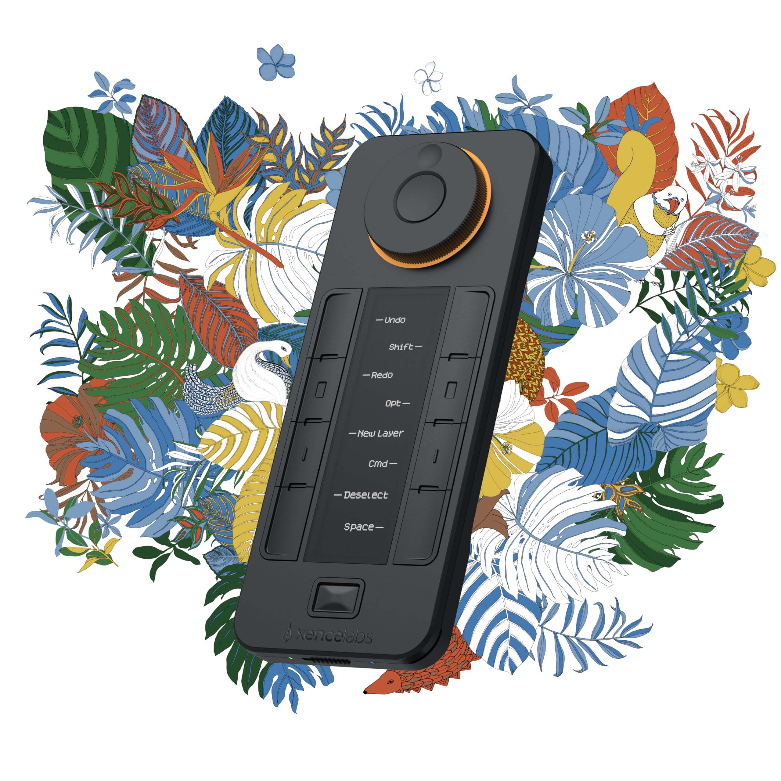 Xencelabs Quick Keys For Pen Tablet, Pen Displays, 40 Customizable Shortcut Keys, Oled Display, Used Wired Or Wirelessly For Mac