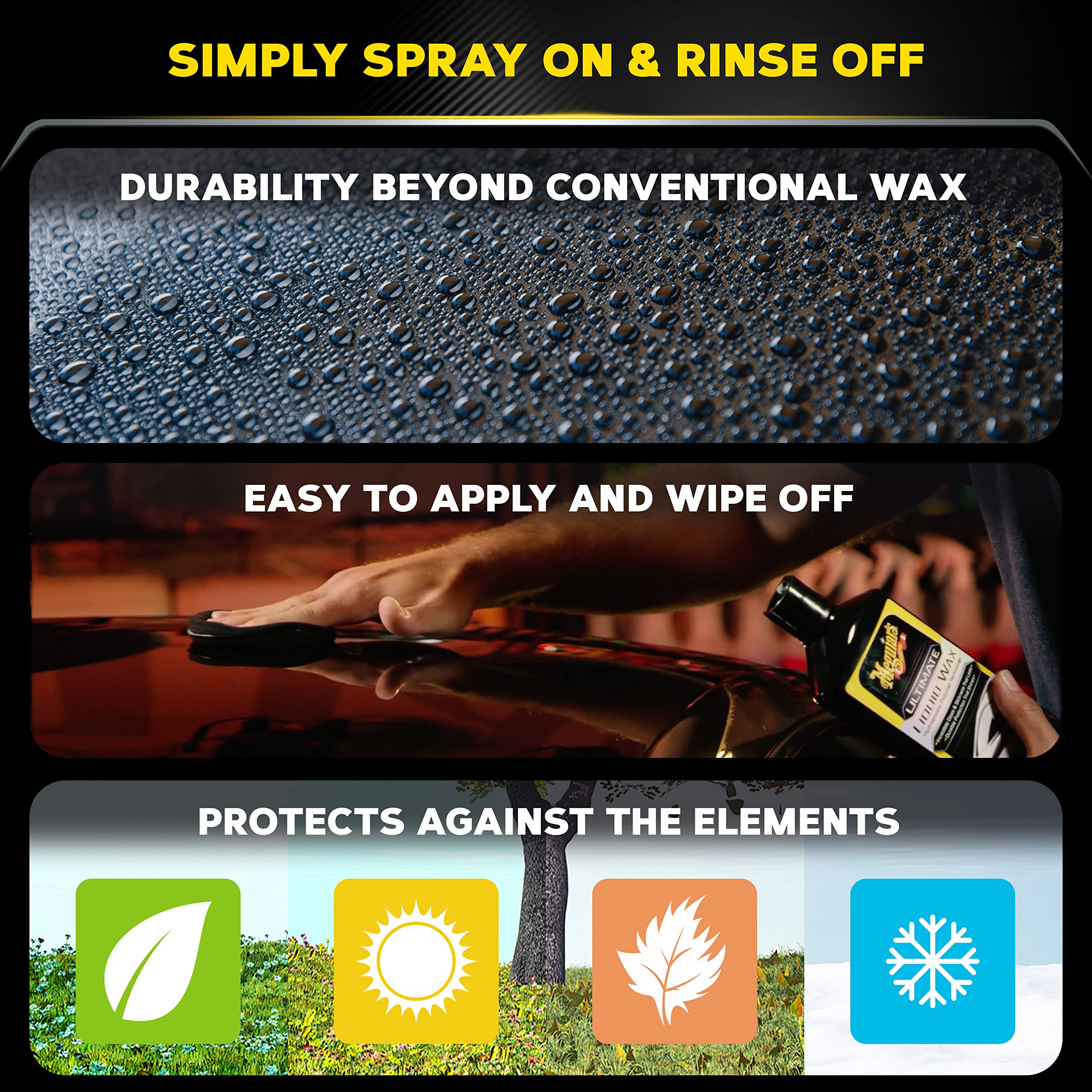 Meguiar'S Ultimate Liquid Wax, Durable Protection That Shines, Towel And Pad Included - 16 Oz Bottle,WBAUVB08PPY218V